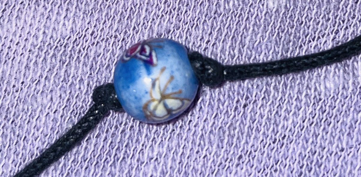 Vintage Vintage Cloisonne Beaded Leather Necklace Size ONE SIZE - 8 Thumbnail