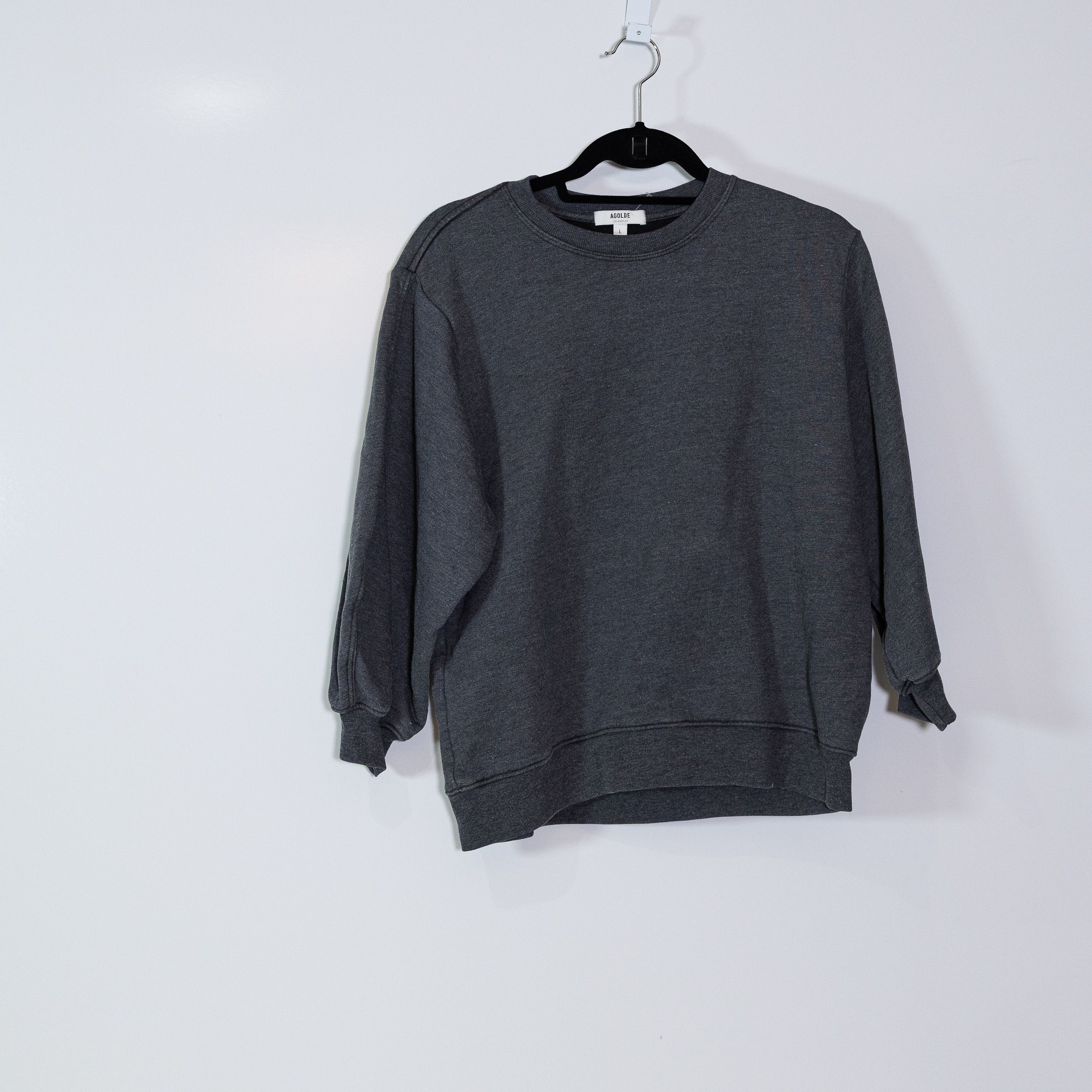 Agolde Agolde Thora 3/4 Sleeve Cotton Blend Fleece Size L / US 10 / IT 46 - 1 Thumbnail
