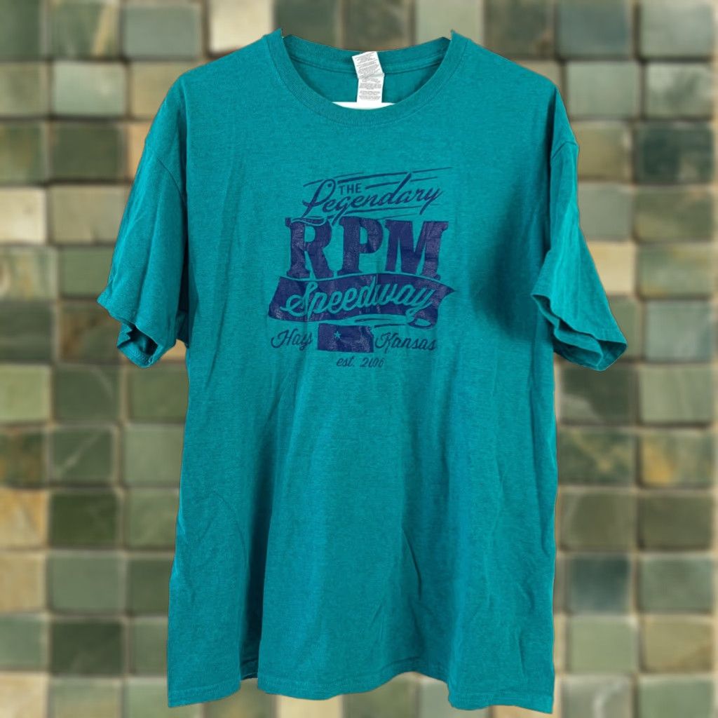 Gildan VINTAGE 2006 Legendary RPM Hays Kansas Crewneck T-Shirt XL Blue Nike Shirt Mens Size US XL / EU 56 / 4 - 1 Thumbnail