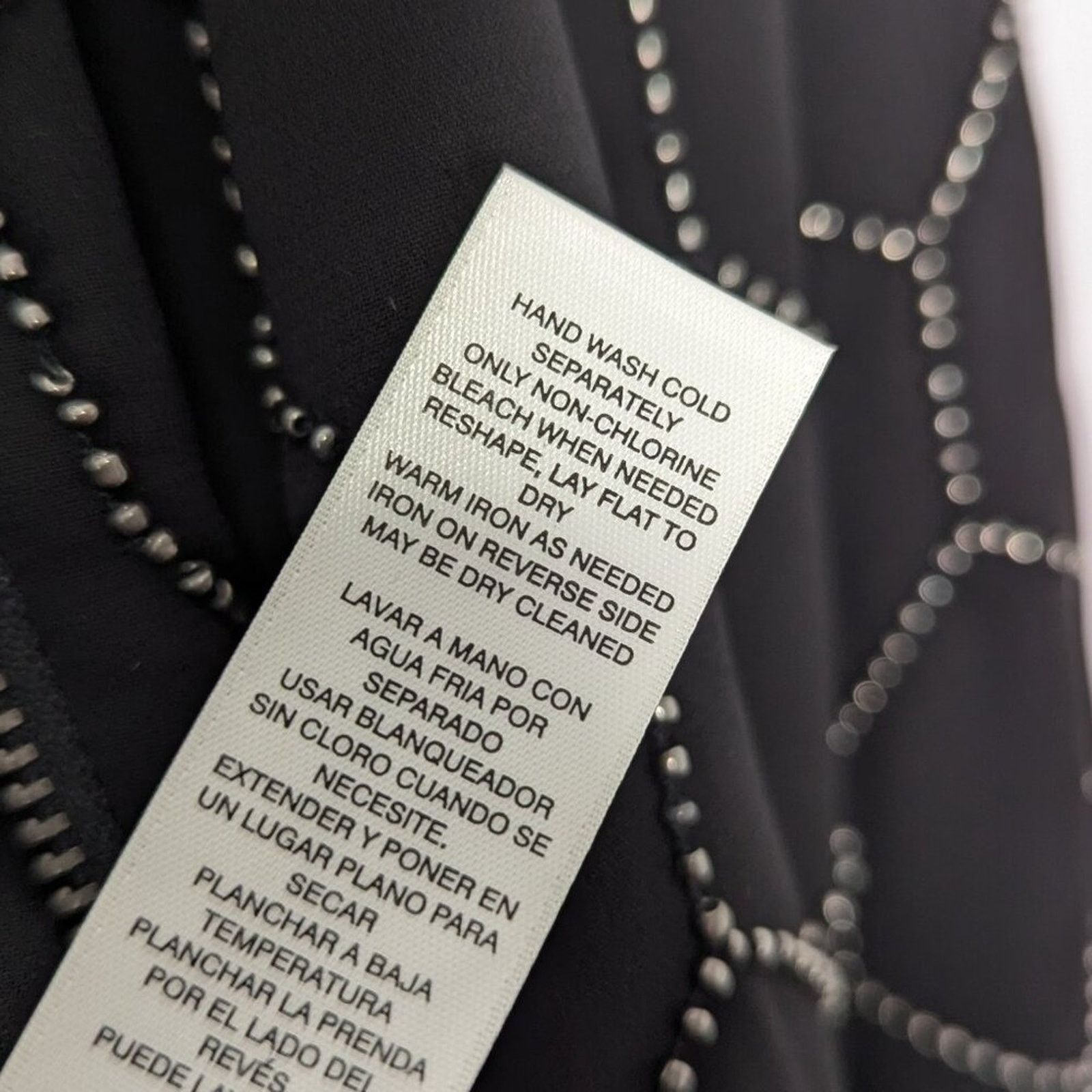 Chicos Chico's Black Long Sleeve Beaded Bomber Jacket Full Zip NWT Size L / US 10 / IT 46 - 11 Thumbnail