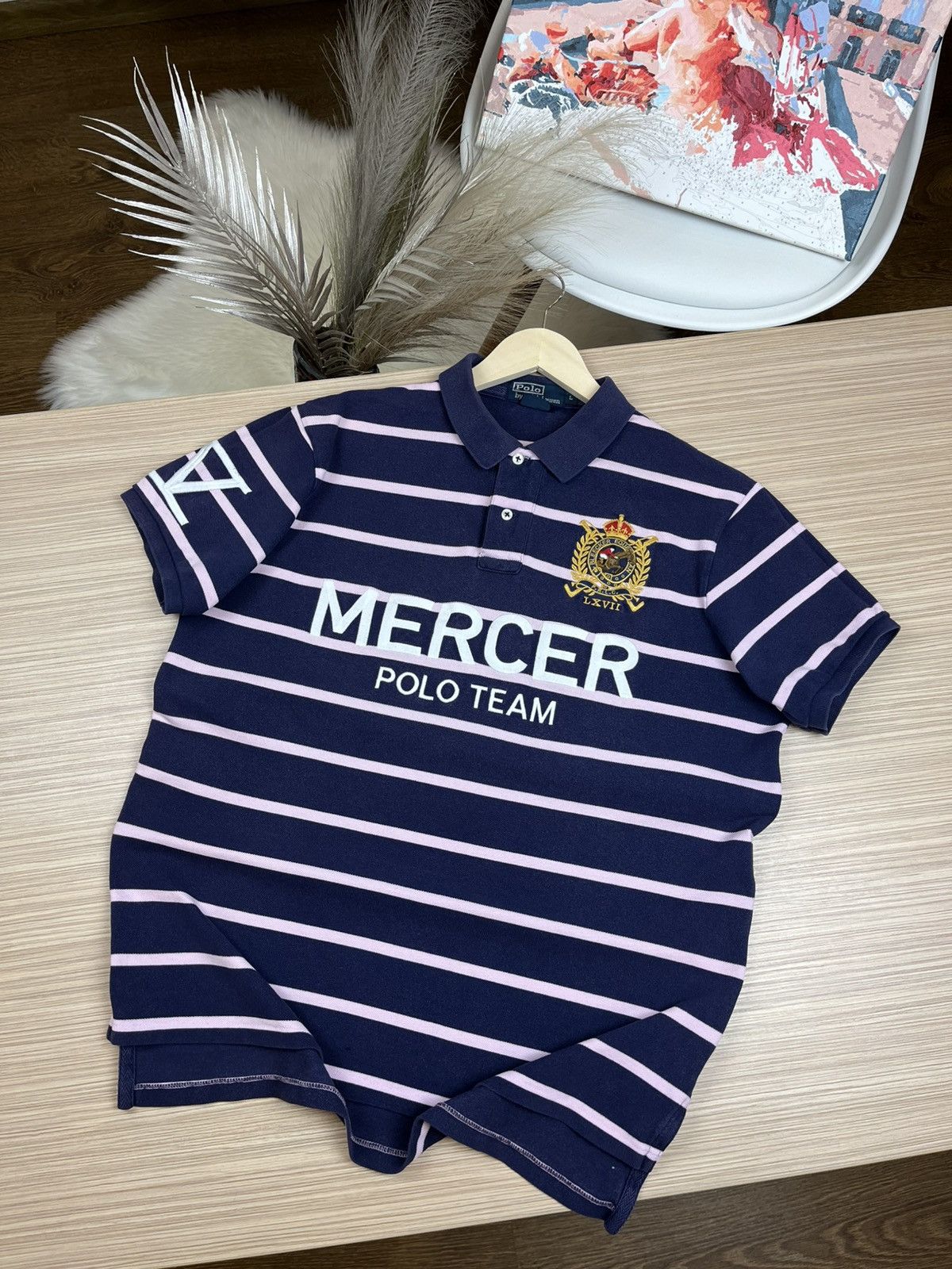 Polo Ralph Lauren × Vintage Chief Keef Polo Ralph Lauren Mercer team striped big pony Size US L / EU 52-54 / 3 - 1 Thumbnail