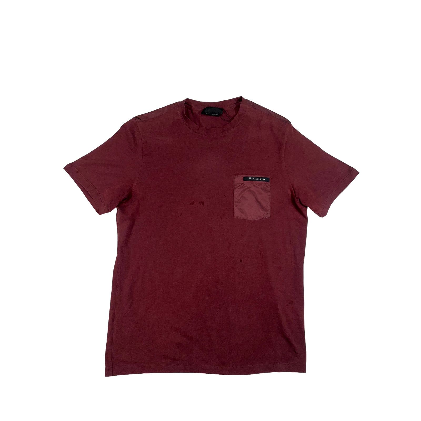 Prada Prada Logo Maroon Tee Size US S / EU 44-46 / 1 - 1 Thumbnail