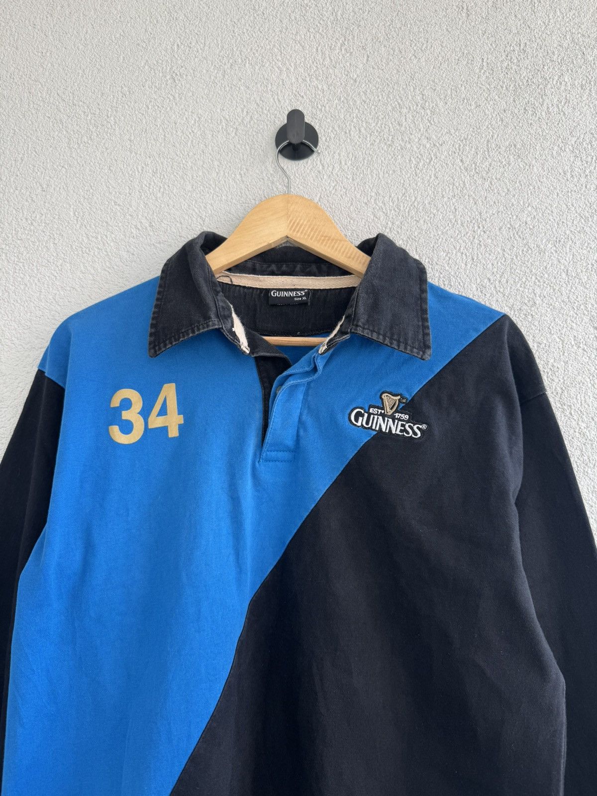 Vintage Guinness Rugby Shirt Long Sleeve Polo #34 Vintage Size US XL / EU 56 / 4 - 2 Thumbnail