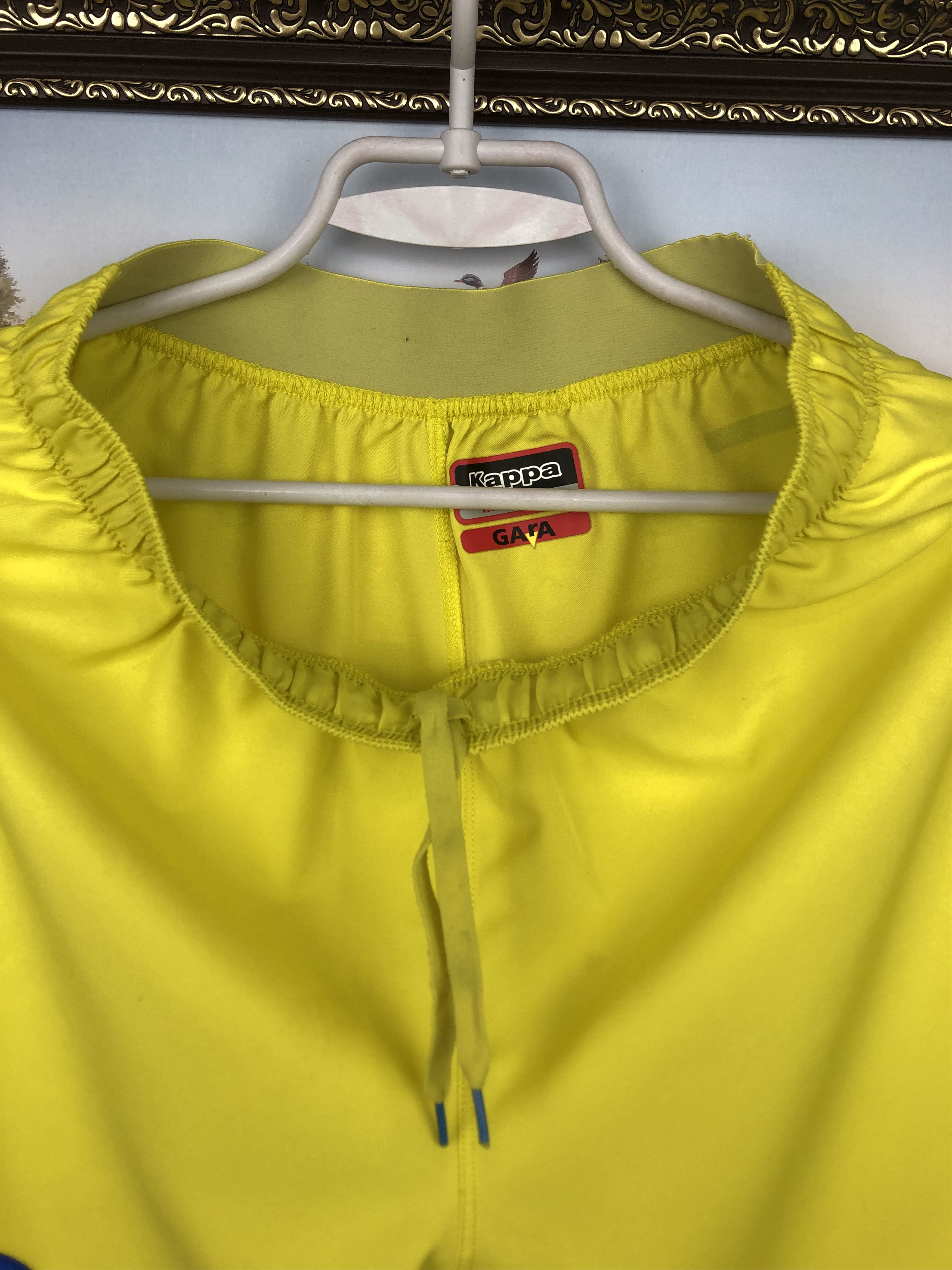 Kappa Napoli Football Shorts Yellow Athletic Mens Soccer Track Size US 32 / EU 48 - 5 Thumbnail