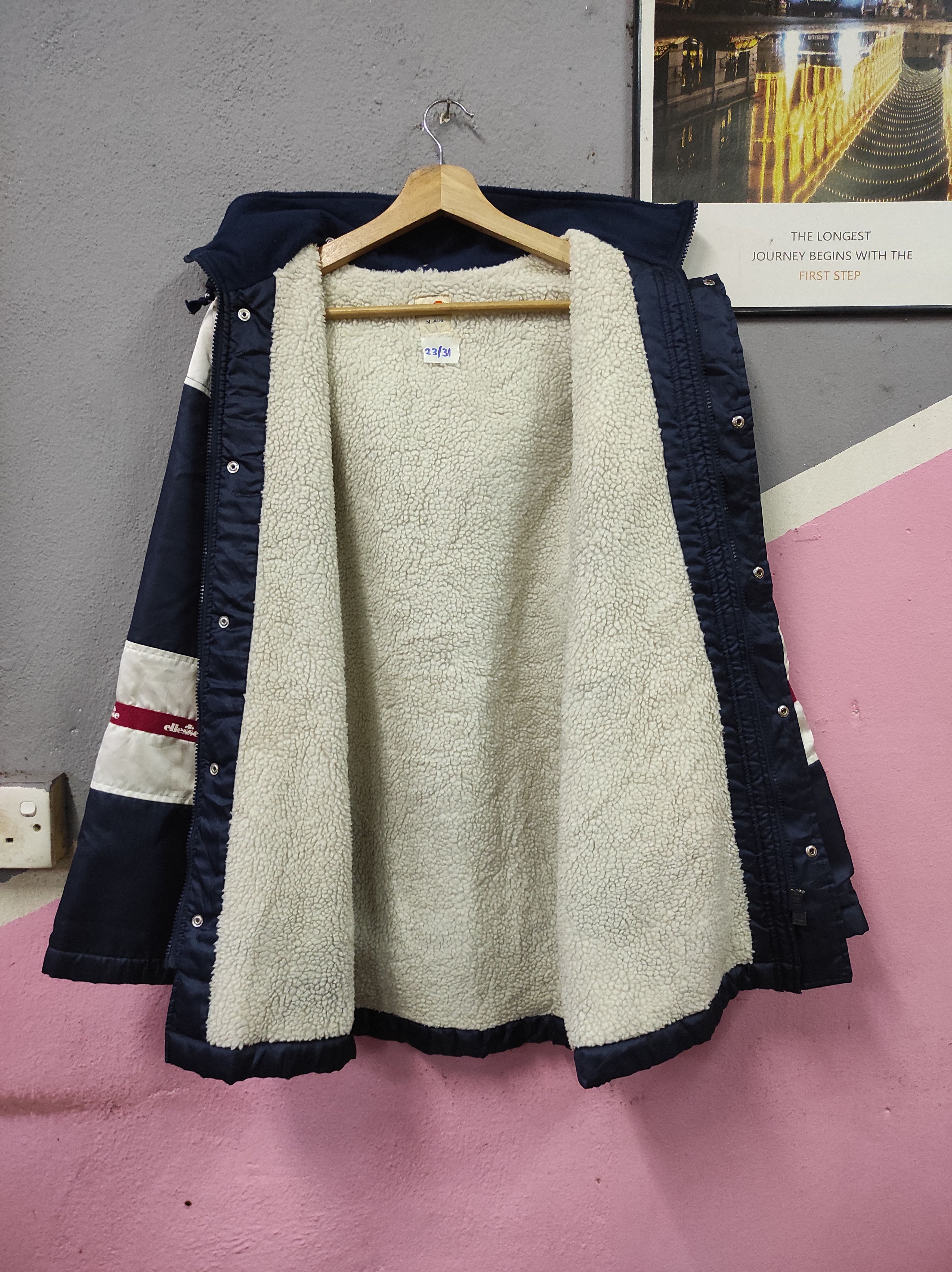 Ellesse × Vintage ELLESSE PARKA JACKET HOODED SHERPA LINING Size US M / EU 48-50 / 2 - 2 Thumbnail