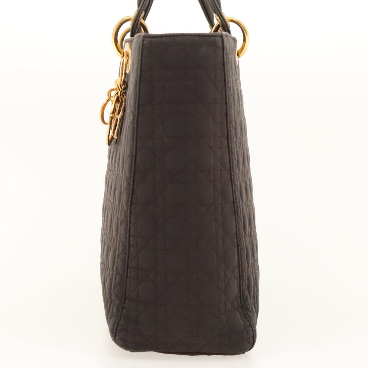 Dior DIOR Canage Hand Bag Nylon Brown Gold Size ONE SIZE - 3 Thumbnail