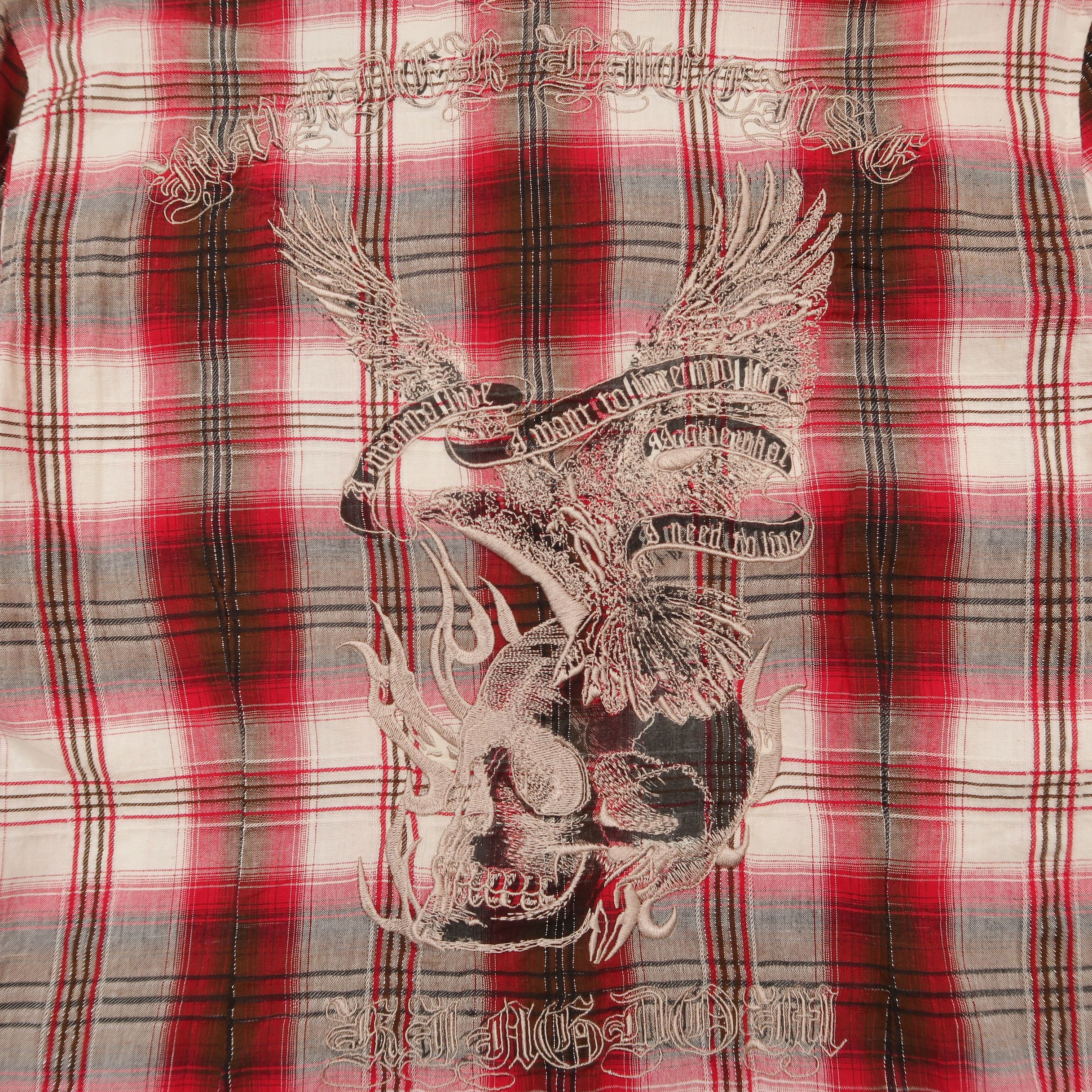 Japanese Brand 14th Addiction Murder License Embroidered Western Shirt Size US S / EU 44-46 / 1 - 16 Thumbnail