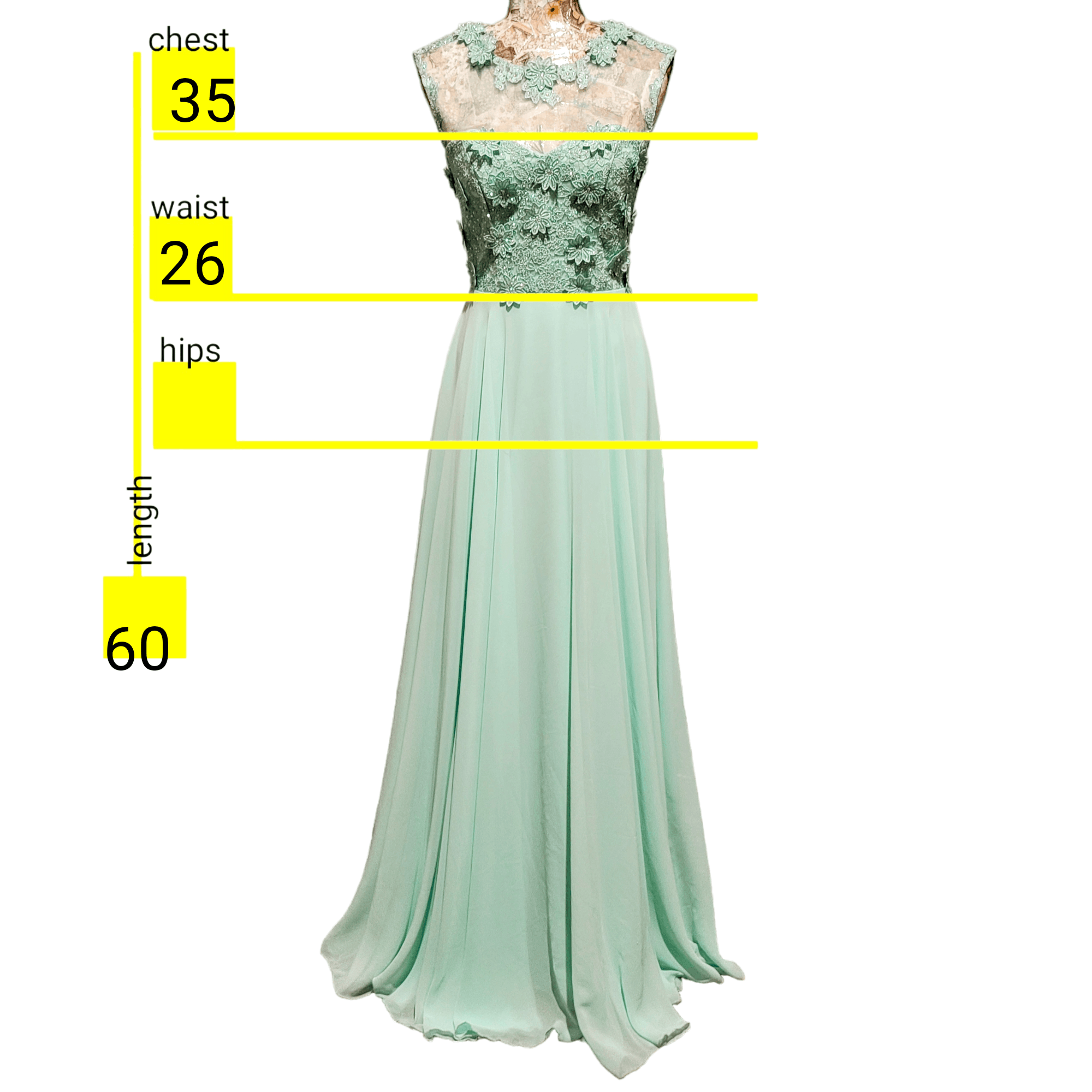 Triangl City Triangles Green Rhinestones Sweetheart Long Prom Gown Size XS / US 0-2 / IT 36-38 - 2 Thumbnail
