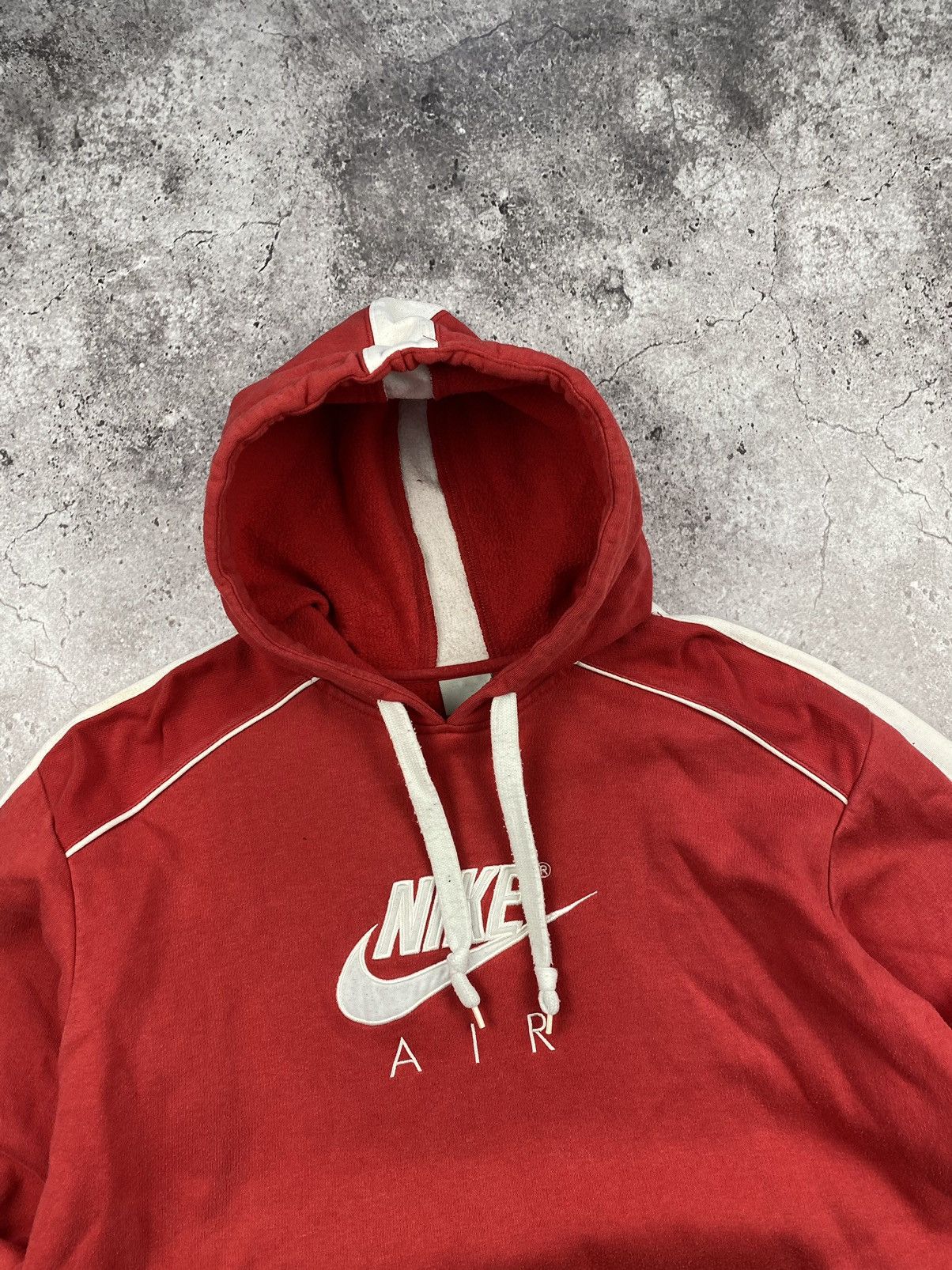 Nike × Vintage Vintage Y2K Nike Big Logo Stripe Hoodie Size US L / EU 52-54 / 3 - 2 Thumbnail