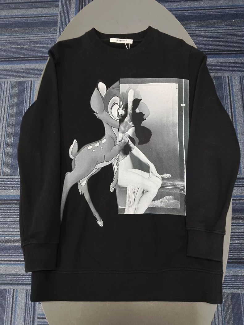 Givenchy Givenchy Bambi Pattern Printed Round Neck Sweatshirt, Blac Size US S / EU 44-46 / 1 - 1 Thumbnail