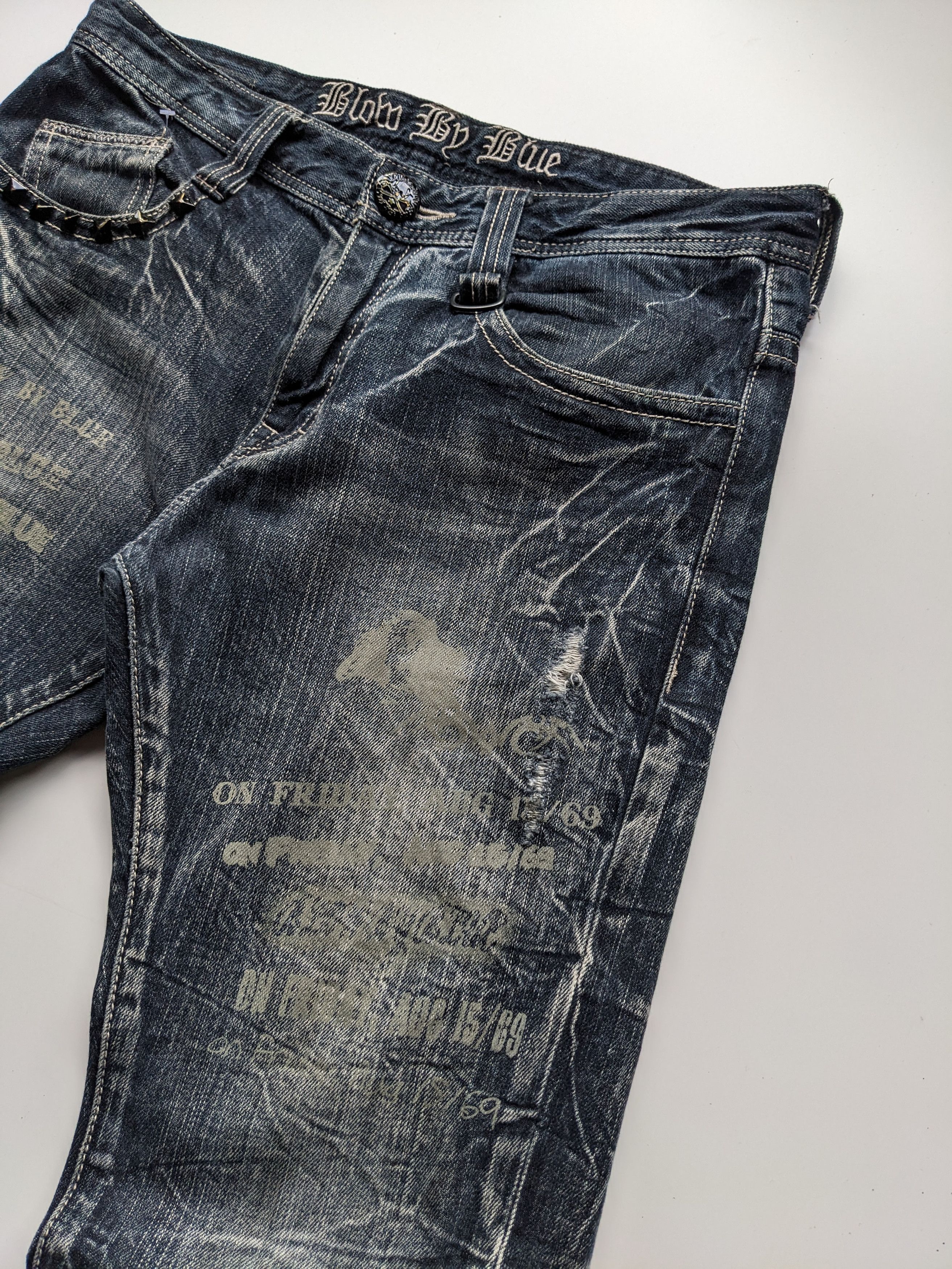 Hysteric Glamour × Japanese Brand × Tornado Mart Blow by Blue thunder clawmark like Hysteric Glamour Size US 34 / EU 50 - 4 Thumbnail