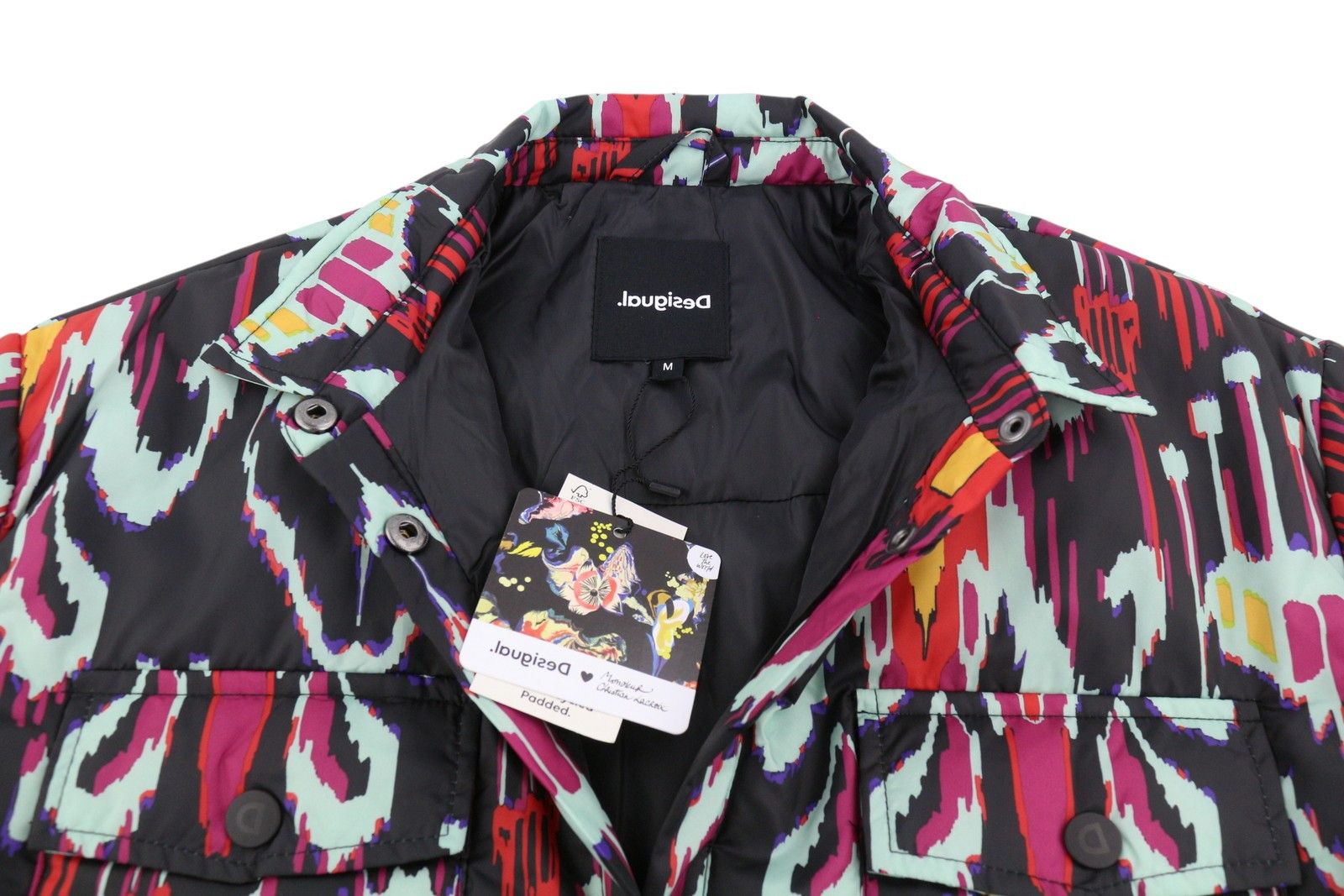 Desigual ELIOT M Colourful Abstract Pattern Padded Jacket 88470 Size M / US 6-8 / IT 42-44 - 5 Thumbnail