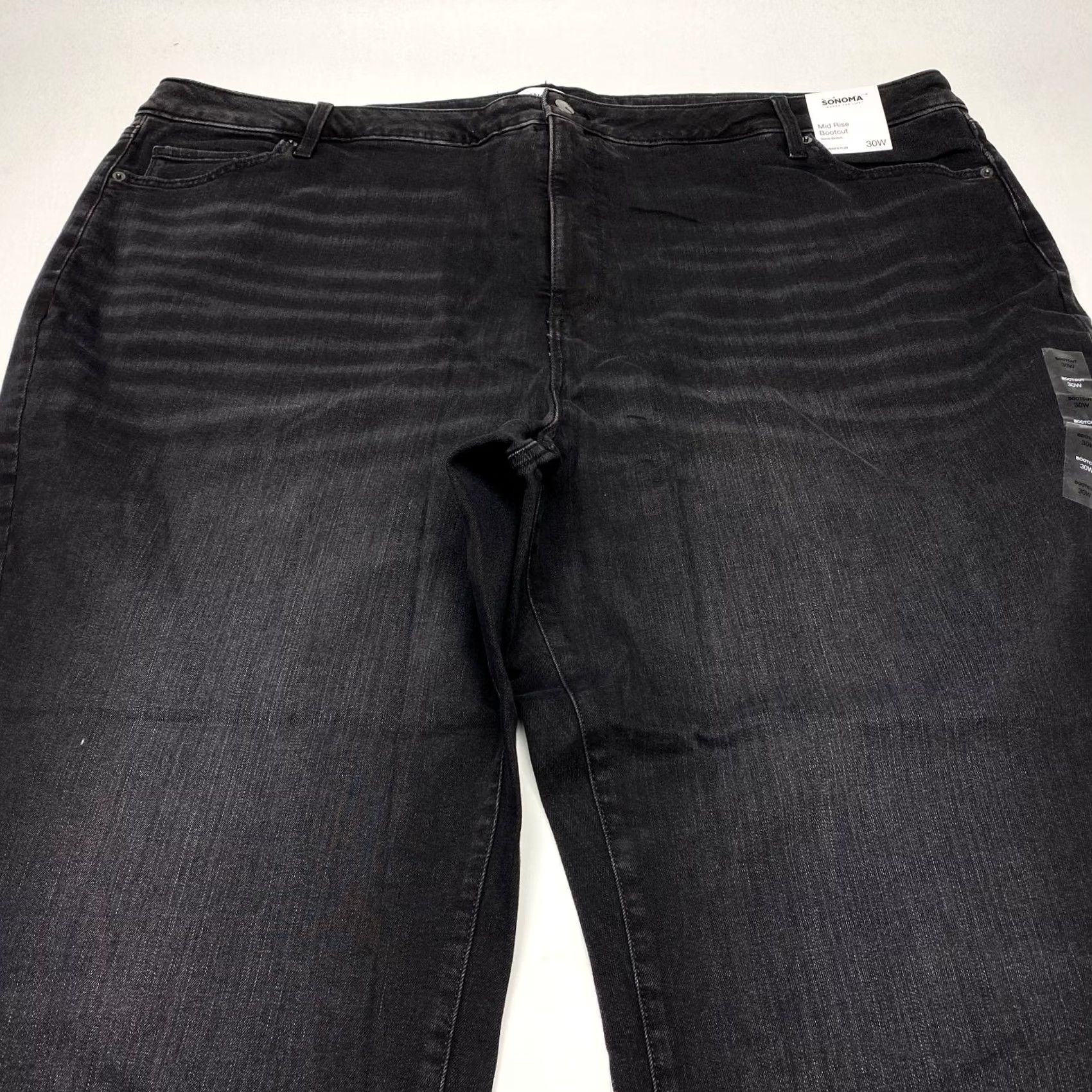 Vintage NWT Womens Plus Jeans Sonoma Bootcut Jeans 30W 50x31 Black NEW Size 30" / US 8 / IT 44 - 3 Thumbnail