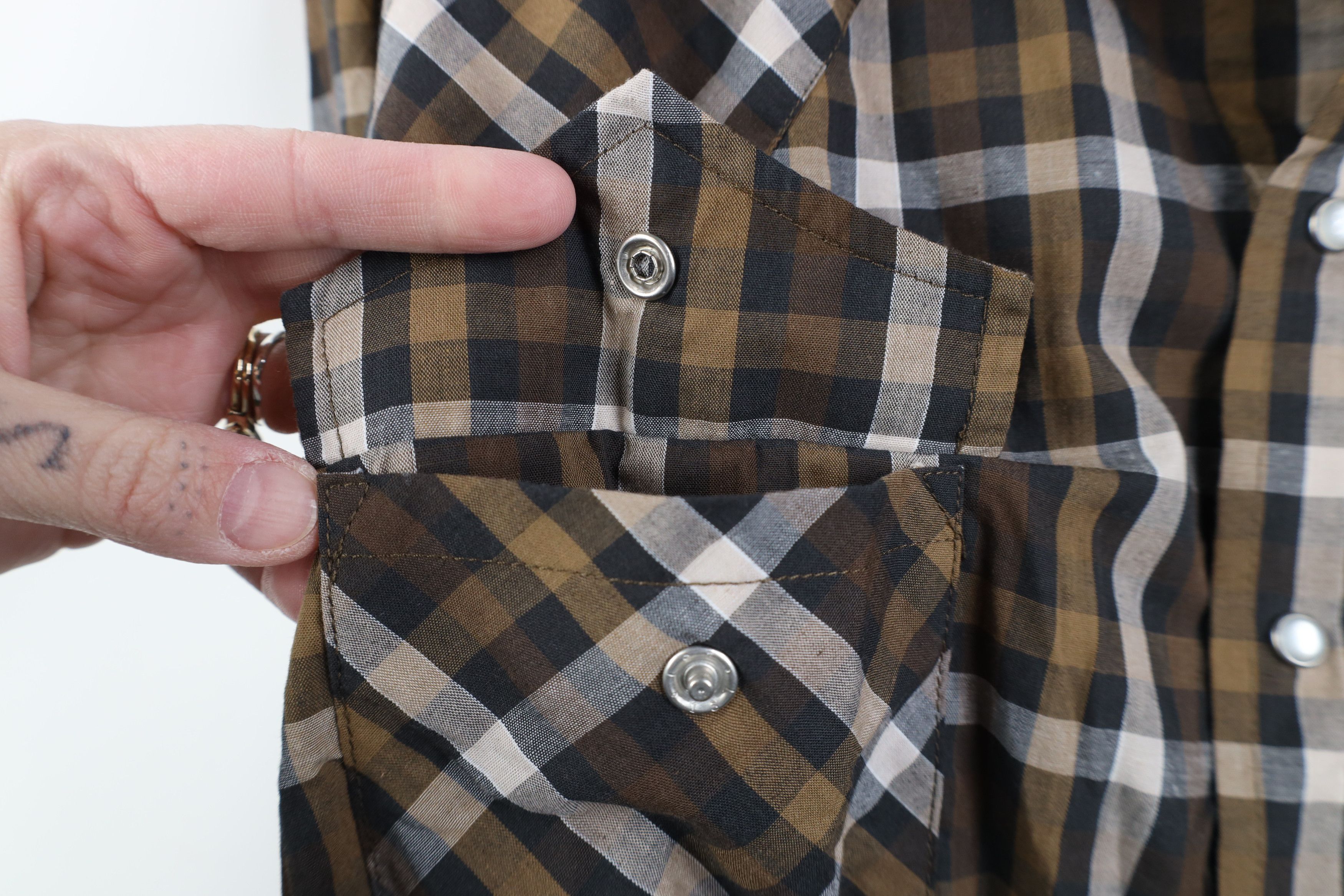 Vintage Vintage 90s Streetwear Cowboy Rodeo Snap Button Shirt Plaid Size US XL / EU 56 / 4 - 5 Thumbnail