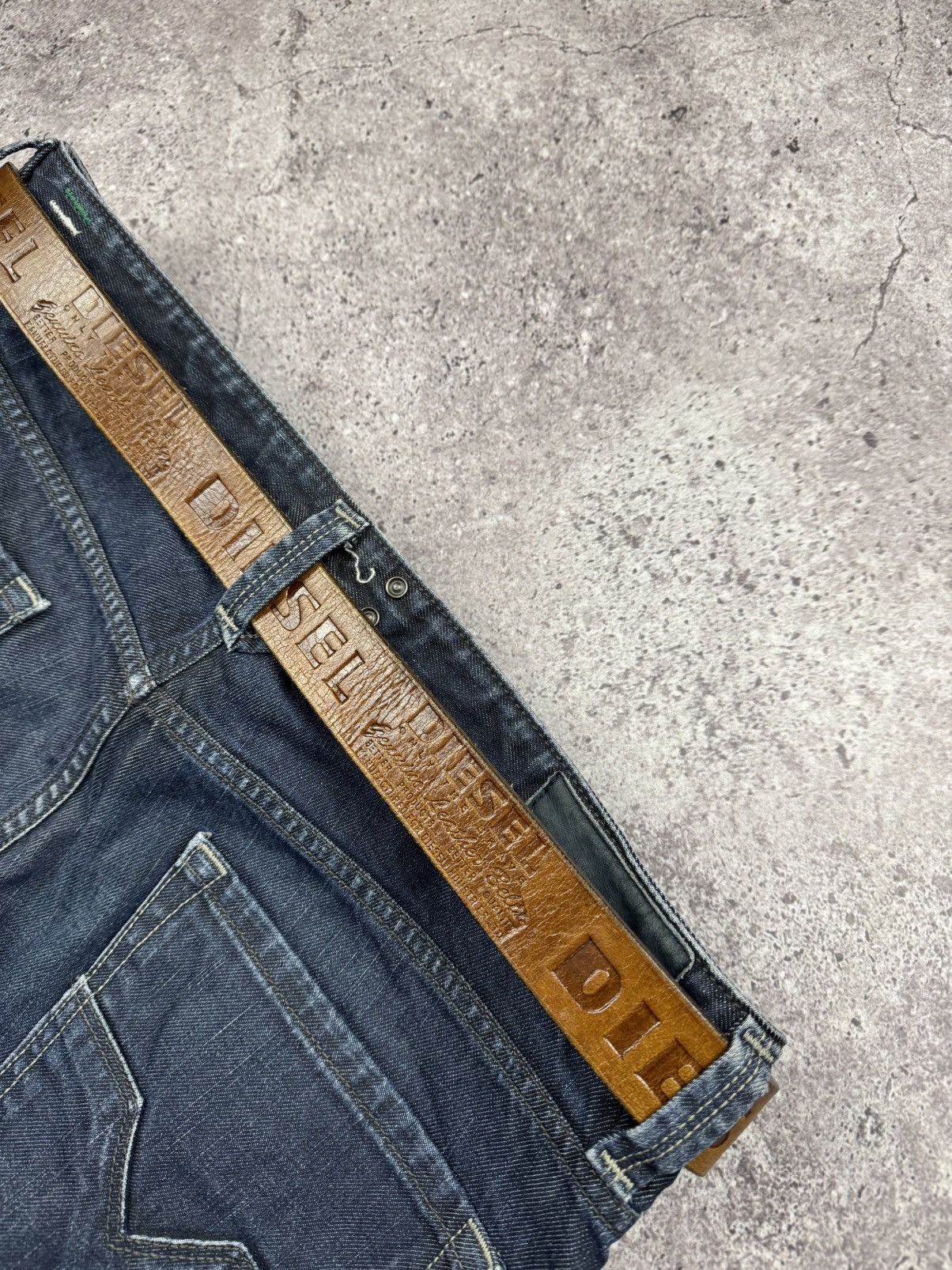 Diesel Diesel Vintage Y2K Japanesse Western Leather Monogram Belt Size ONE SIZE - 5 Thumbnail