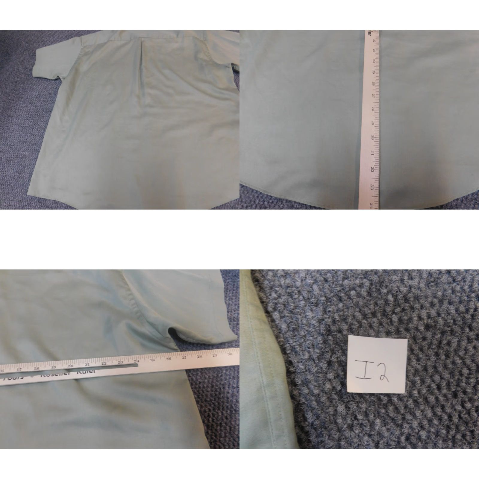 Croft & Barrow Croft & Barrow Shirt Mens 18 Green Button-Down Shirt 18 Green Sateen Cotton Knit Regular Button-Up Collared Long Sleeve Size US XXL / EU 58 / 5 - 8 Thumbnail