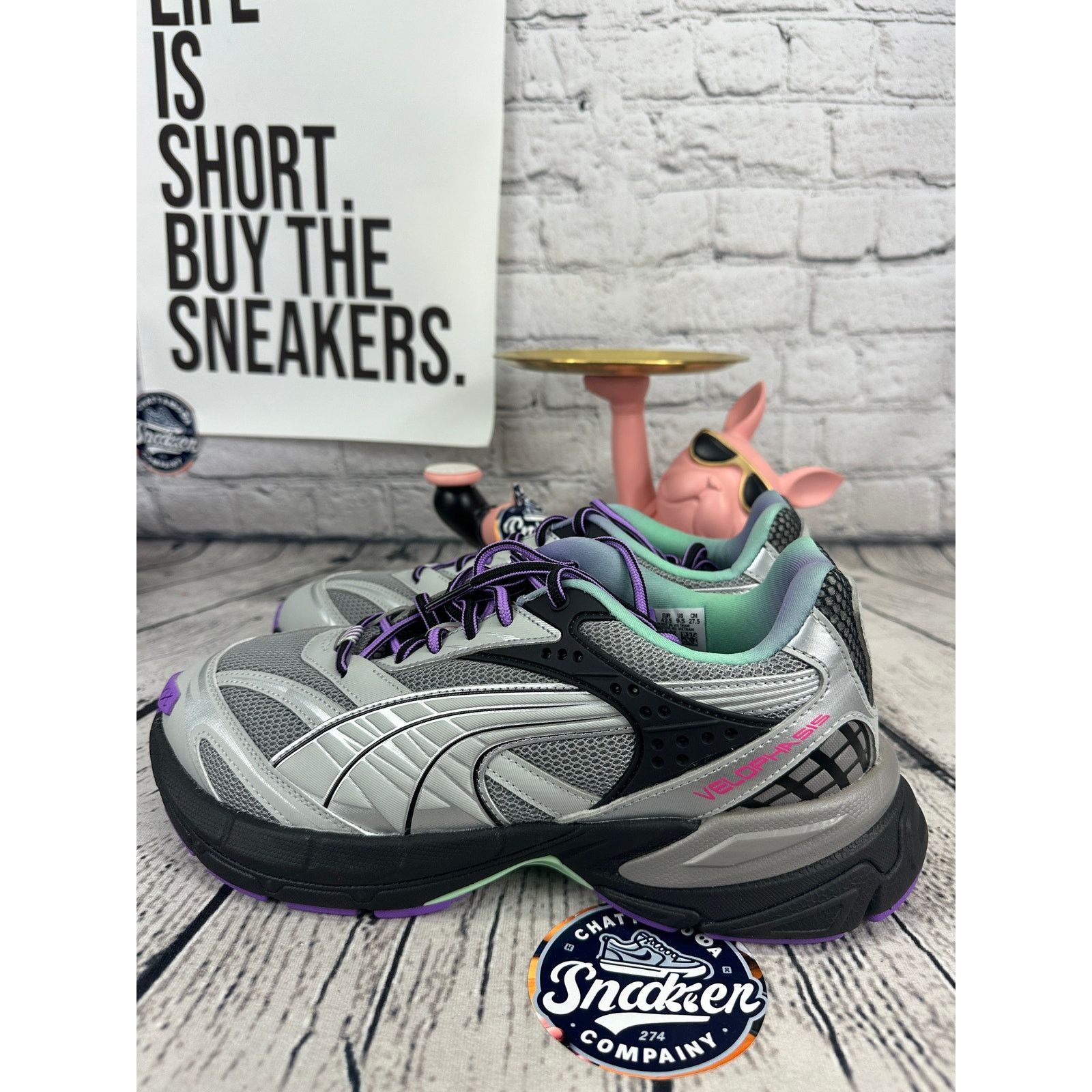 Reebok Reebok Velophasis Sprint2K Running Shoes Men 9.5 Stormy Gray Size US 9.5 / EU 42-43 - 3 Thumbnail