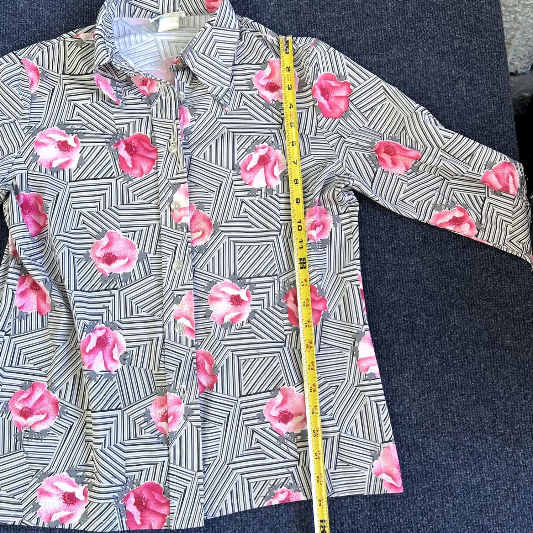 Vintage VINTAGE Fairfield Brookvalley Shirt Womens Medium Floral Geometric 80s Size L / US 10 / IT 46 - 4 Thumbnail