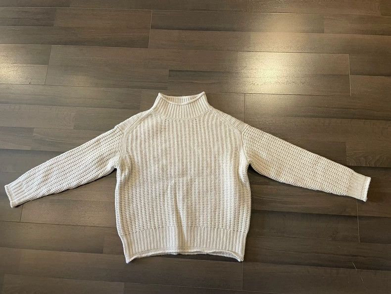 Helmut Lang HELMUT LANG White cashmere sweater Size S / US 4 / IT 40 - 1 Thumbnail