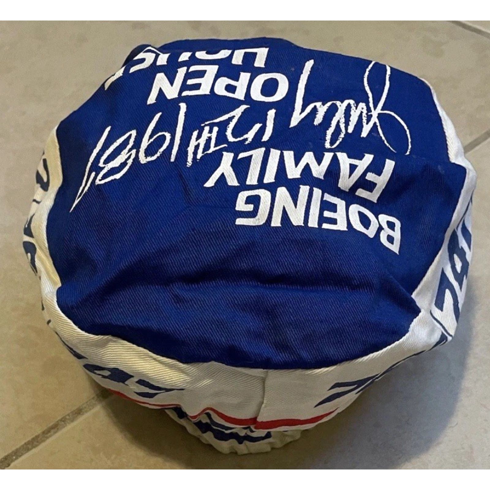 Vintage Vtg 80s Boeing Family Open House Painters Hat Flying Plane Pilot 747 767 Grunge Airport Baseball Cap Men One Size Blue N/A Size ONE SIZE - 4 Thumbnail