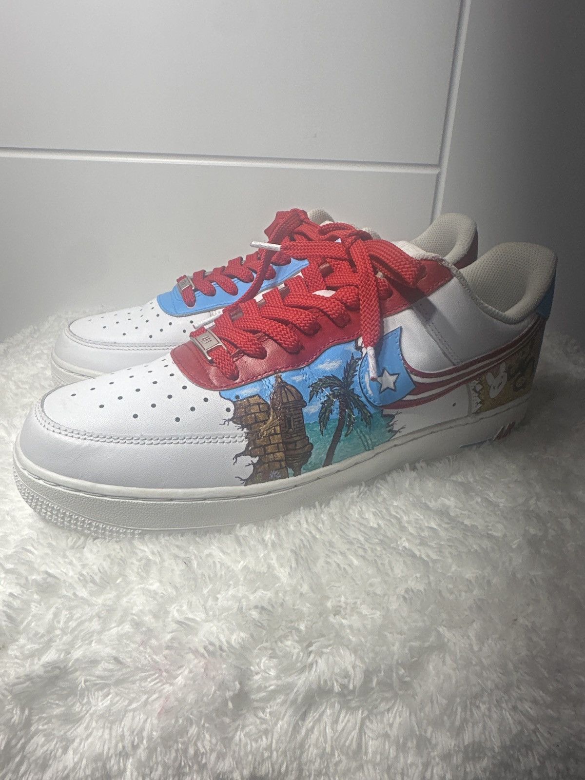 Nike Nike Custom Air Force 1 '07 Puerto Rico Size US 11.5 / EU 44-45 - 2 Thumbnail