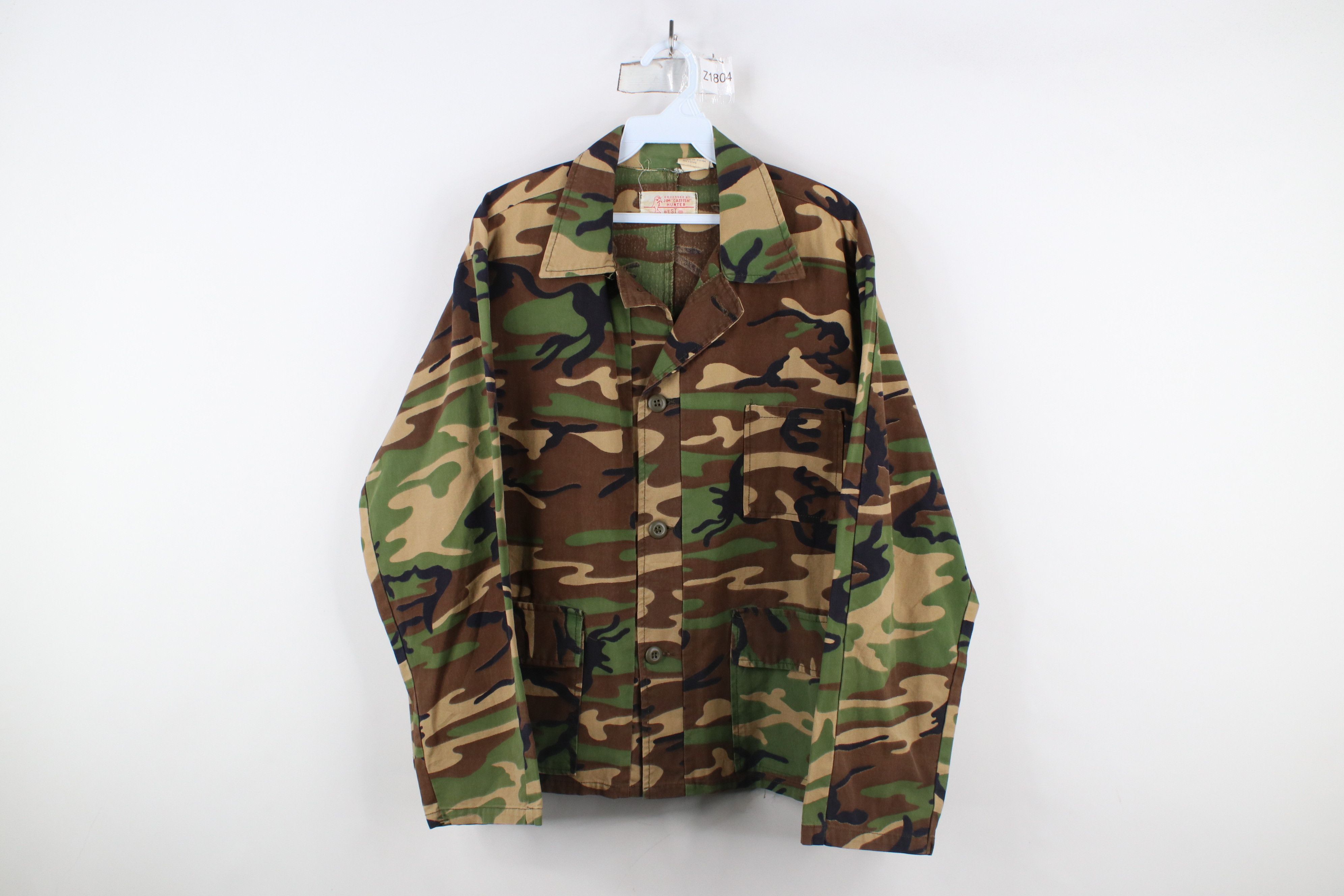 Vintage Vintage 70s Streetwear Camouflage Hunting Field Jacket Size US L / EU 52-54 / 3 - 1 Thumbnail