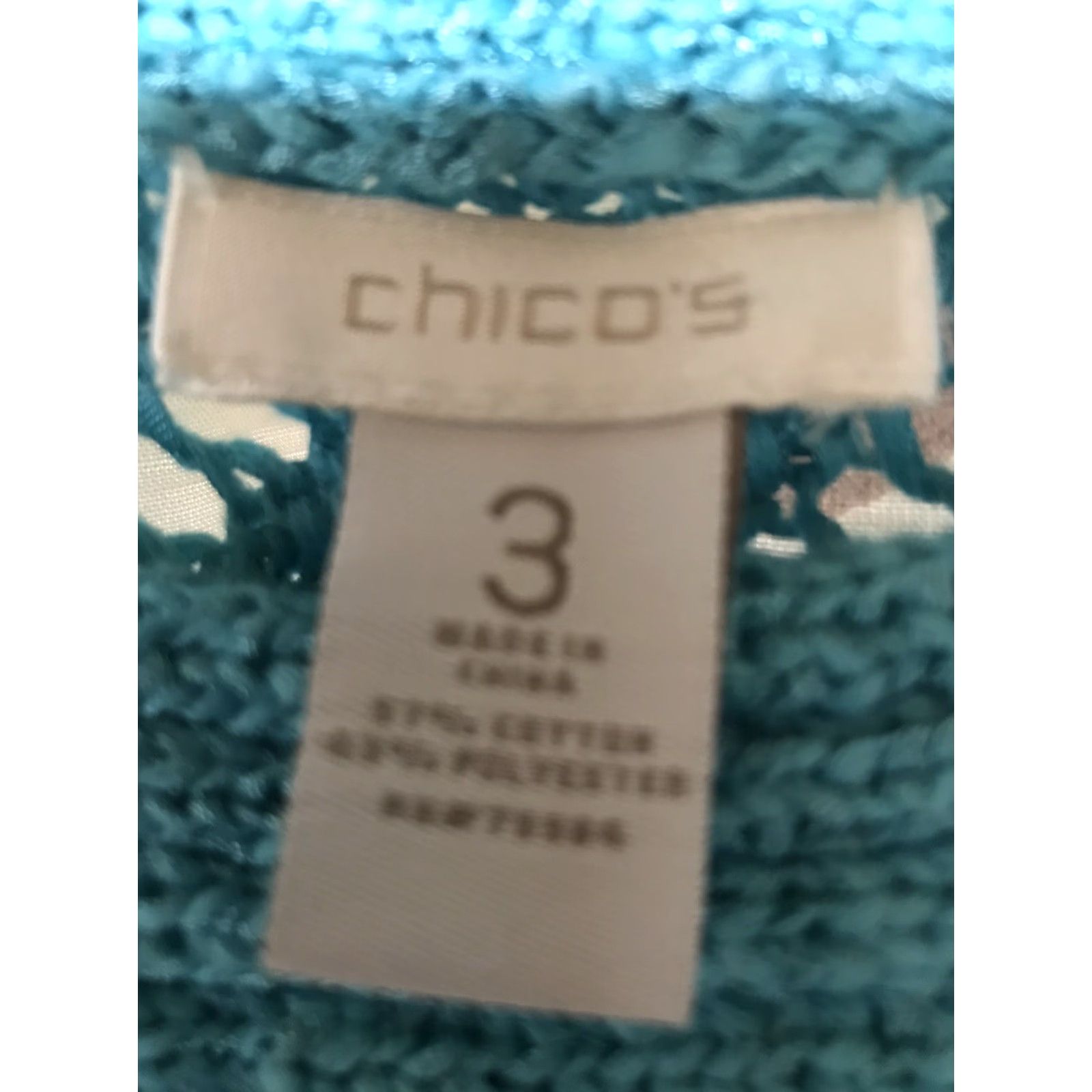 Vintage CHICOS Sweater Shirt Open Knit Textured Short Sleeve Dolman Woman Size 3/XL Blue Knitwear Pullover Size XS / US 0-2 / IT 36-38 - 2 Thumbnail
