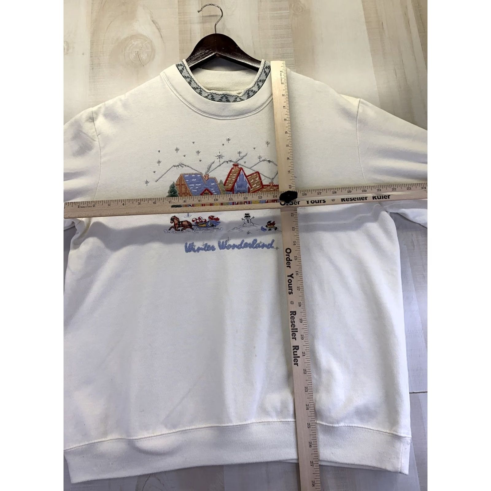 Vintage VINTAGE Bobbie Brooks Winter Womenderland Sweatshirt Ugly Christmas Sweater Sz M White Womens Size M Holiday 1990s - Casual Logo Glow Size M / US 6-8 / IT 42-44 - 2 Thumbnail