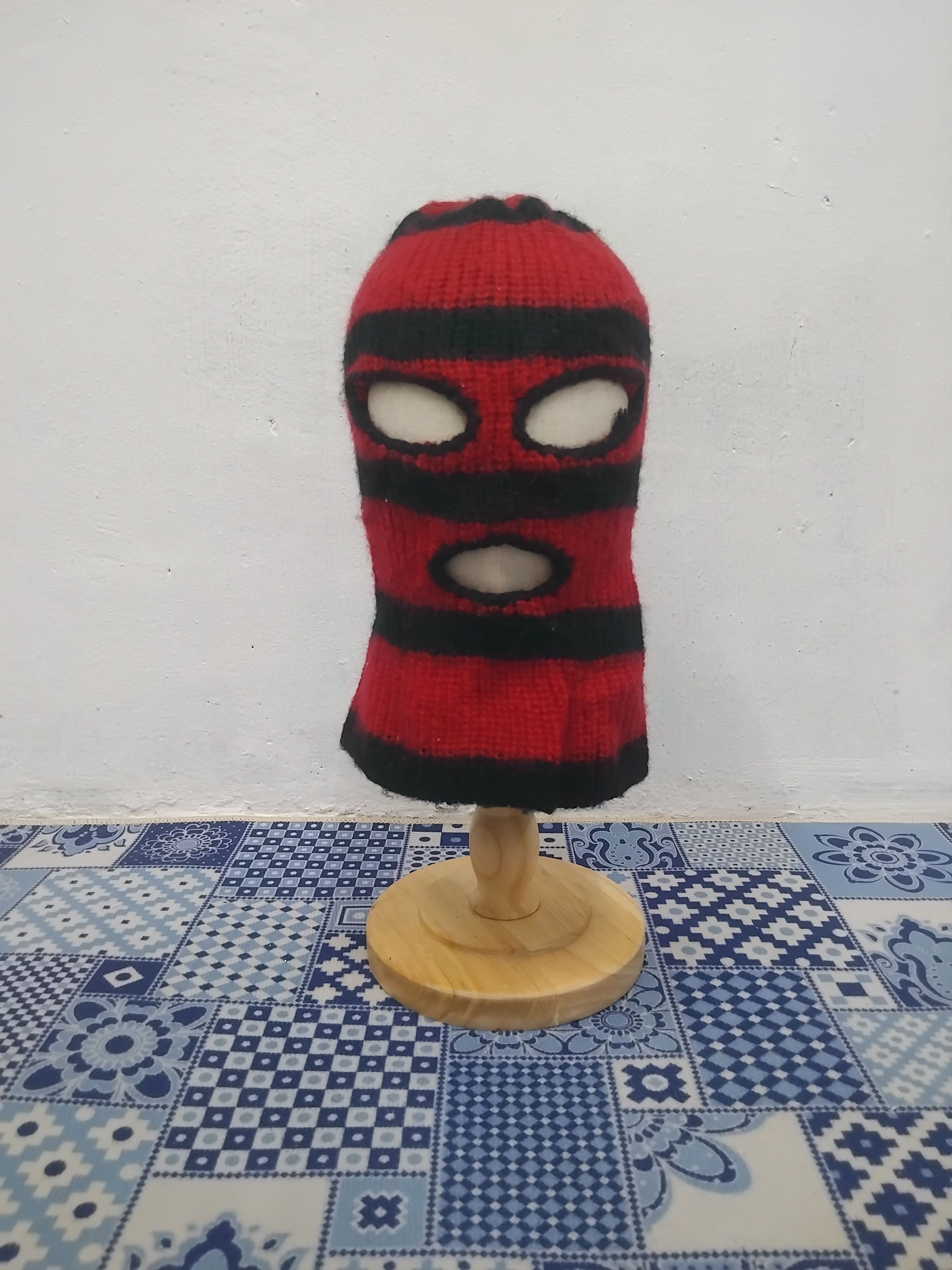 Japanese Brand 💥Stripe mask streetwear beanie Size ONE SIZE - 4 Thumbnail