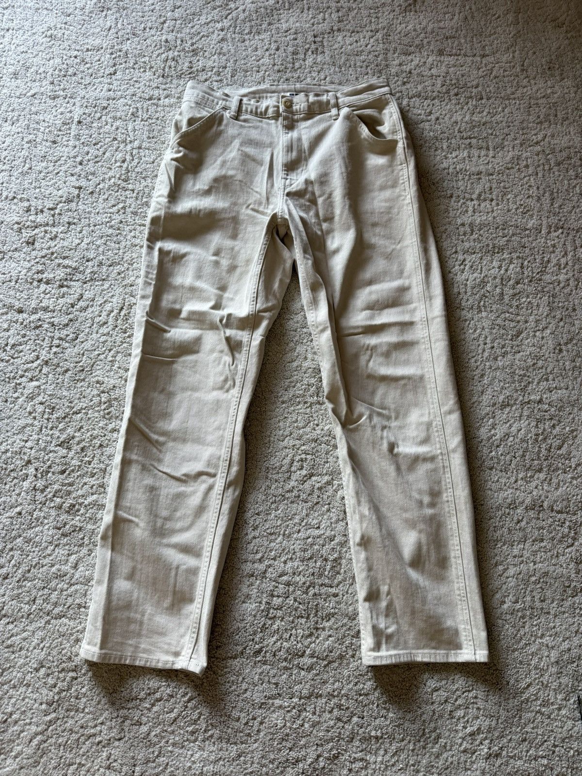 Uniqlo Uniqlo Cream Workwear pants medium Size US 30 / EU 46 - 1 Thumbnail