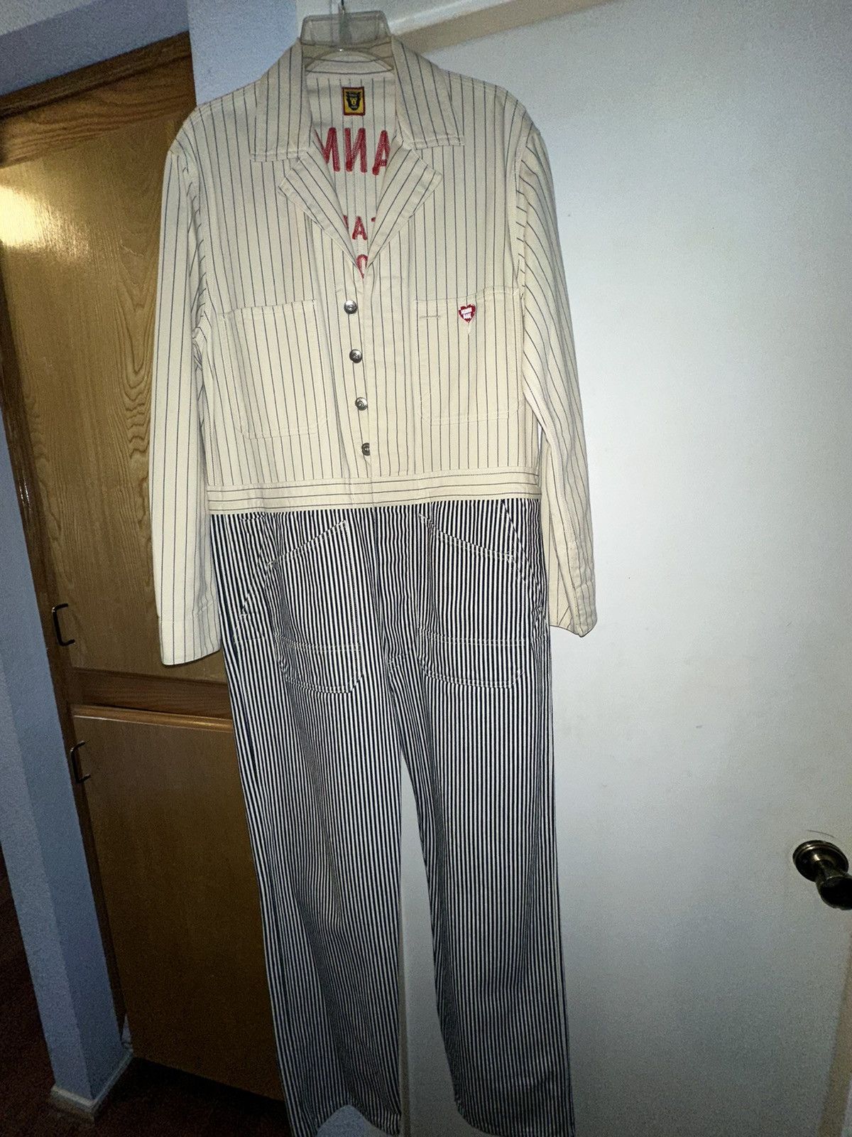 Human Made Human Made Pinstripe Coverall – Rare Size US 32 / EU 48 - 1 Thumbnail