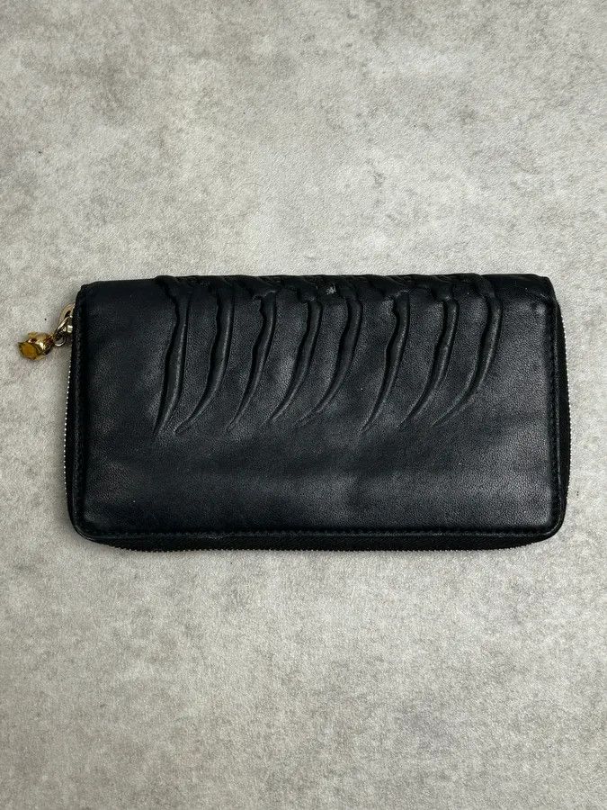 Alexander McQueen Alexander McQueen Black Spine & Skull Leather Wallet Size ONE SIZE - 3 Thumbnail