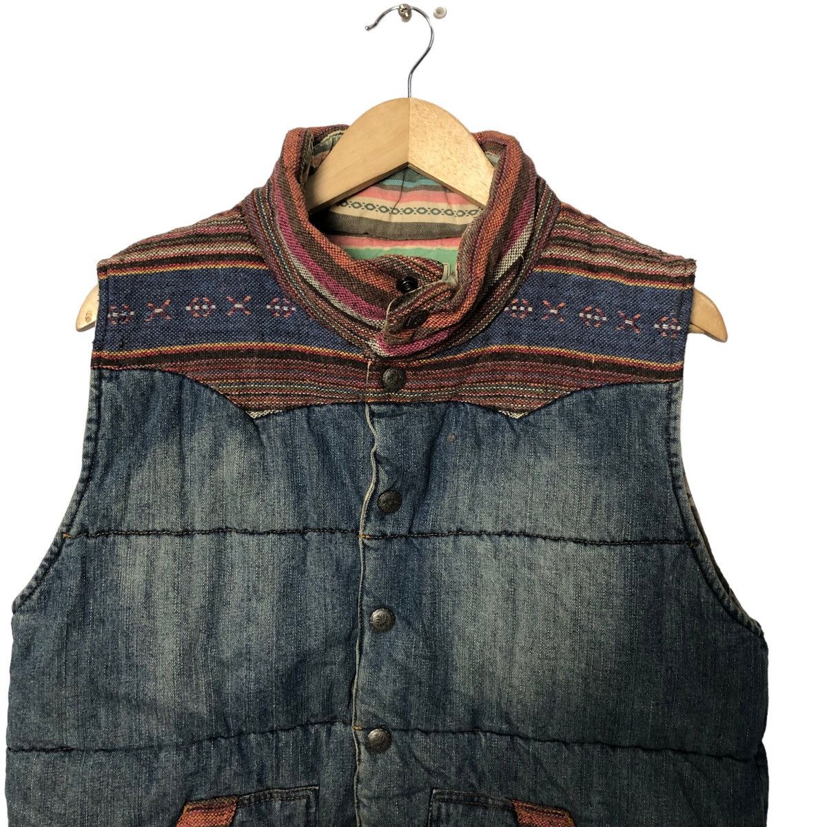 Japanese Brand Vintage Local Motion Hawaii Button Ups Denim Vest Size US L / EU 52-54 / 3 - 2 Thumbnail