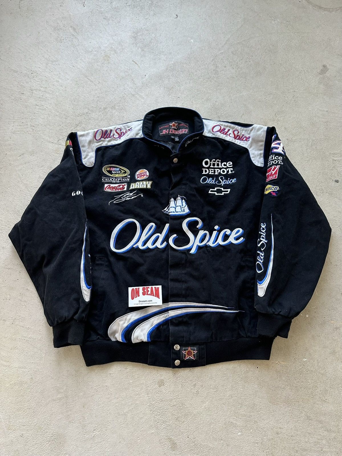 Jh Design × NASCAR × Vintage Vintage NASCAR Old Spice JH Racing 