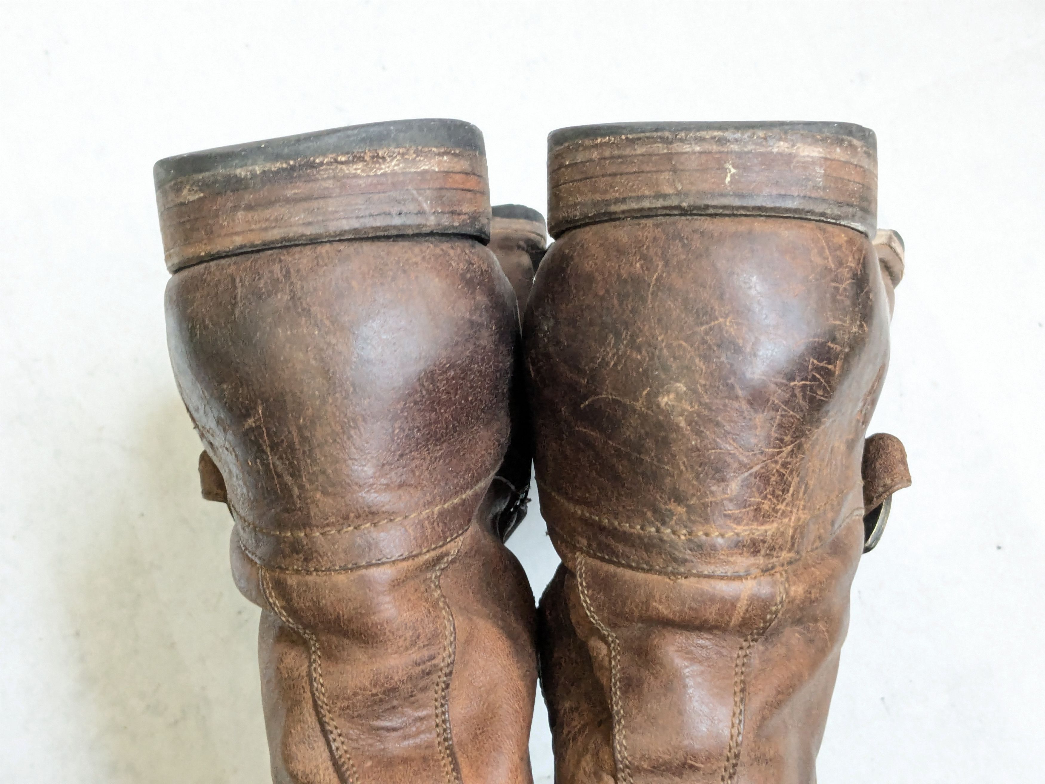 Frye Frye Engineer Boots Brown Leather 11.5 Leather Buckle Size US 11.5 / EU 44-45 - 14 Thumbnail