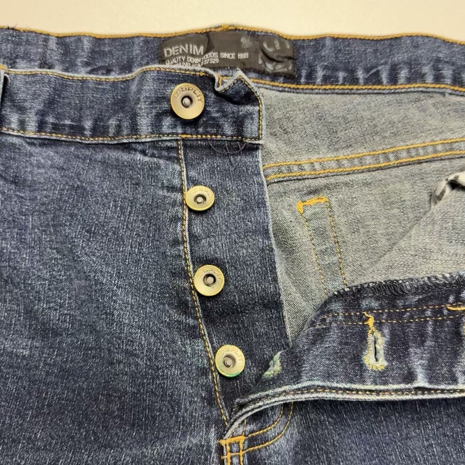 Split Vintage Split Skateboard Jeans Mens 36 Blue Y2K 90s Skater B Size US 36 / EU 52 - 3 Thumbnail