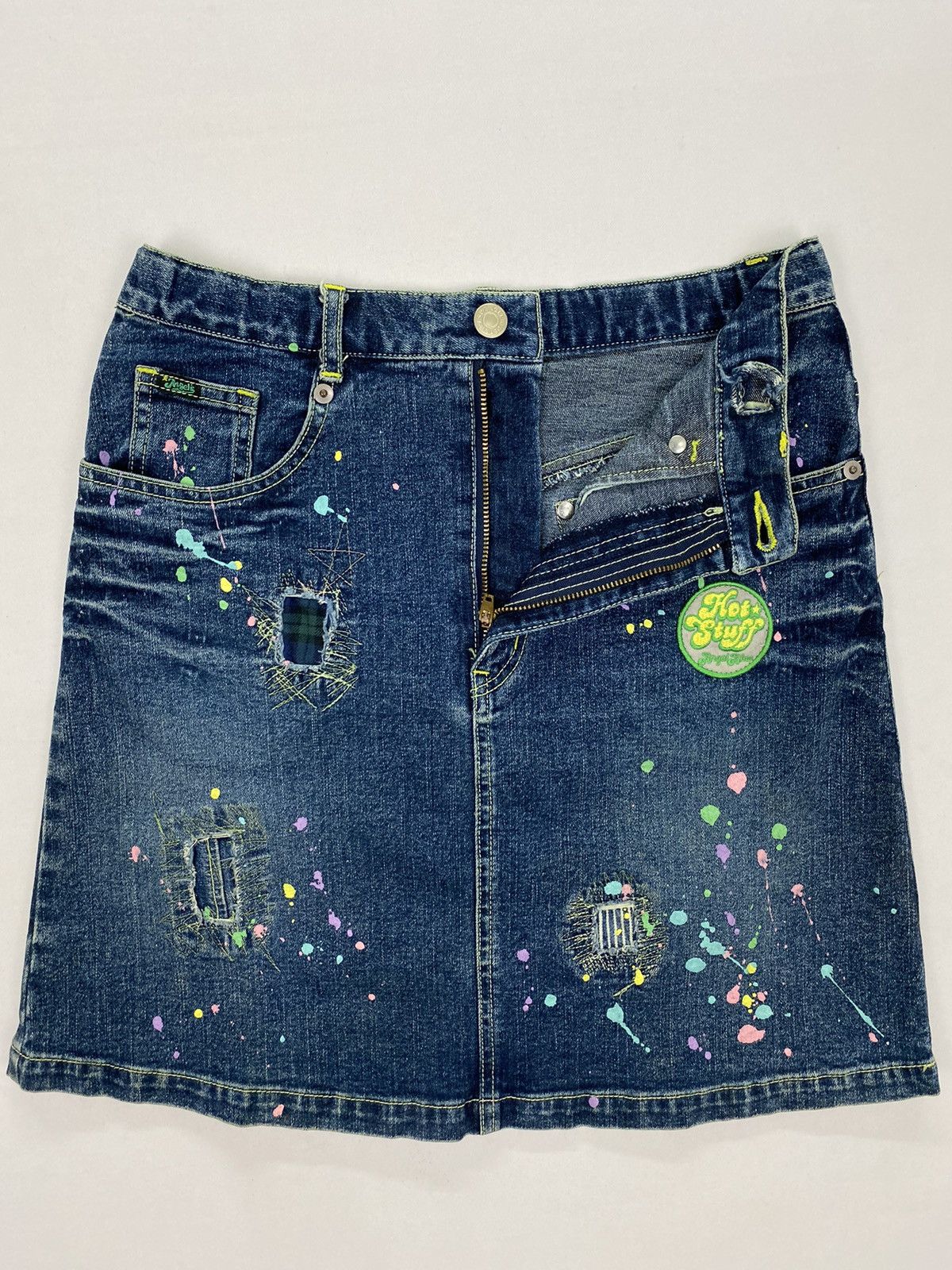 Angel Blue Angel Blue Distressed Denim Skirt Size 27" / US 4 / IT 40 - 3 Thumbnail