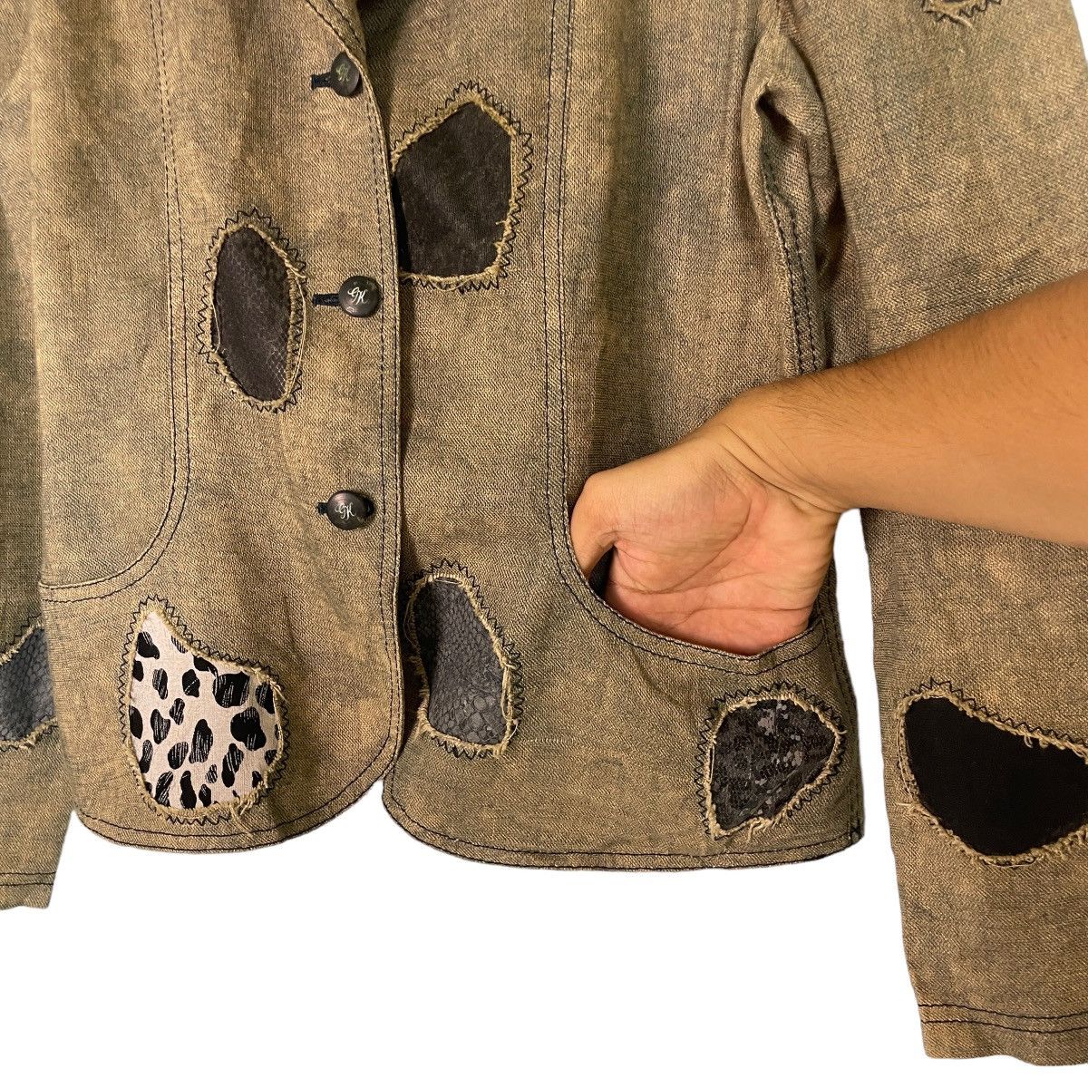 Designer × Japanese Brand Japanese Bondage Patchwork Blazer Size L / US 10 / IT 46 - 8 Thumbnail