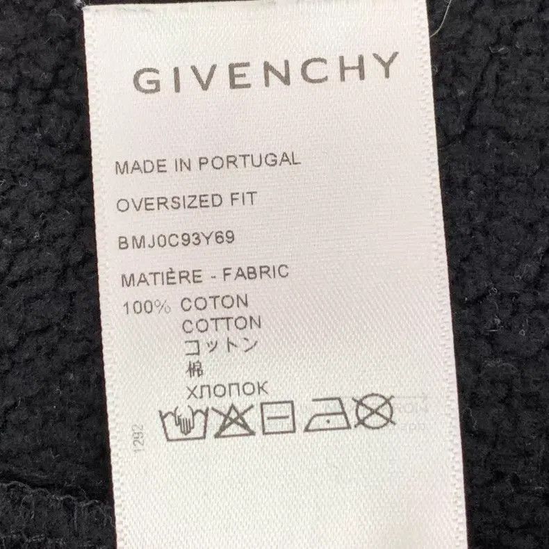 Givenchy Givenchy Black Logo Letter Embroidered Cotton Hooded Draws Size US S / EU 44-46 / 1 - 7 Thumbnail