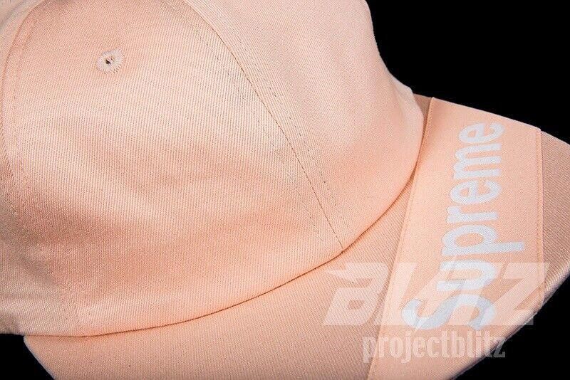 Supreme SS18 Supreme Visor Label 6-Panel Cap Hat Light Peach 2018 Size ONE SIZE - 3 Thumbnail
