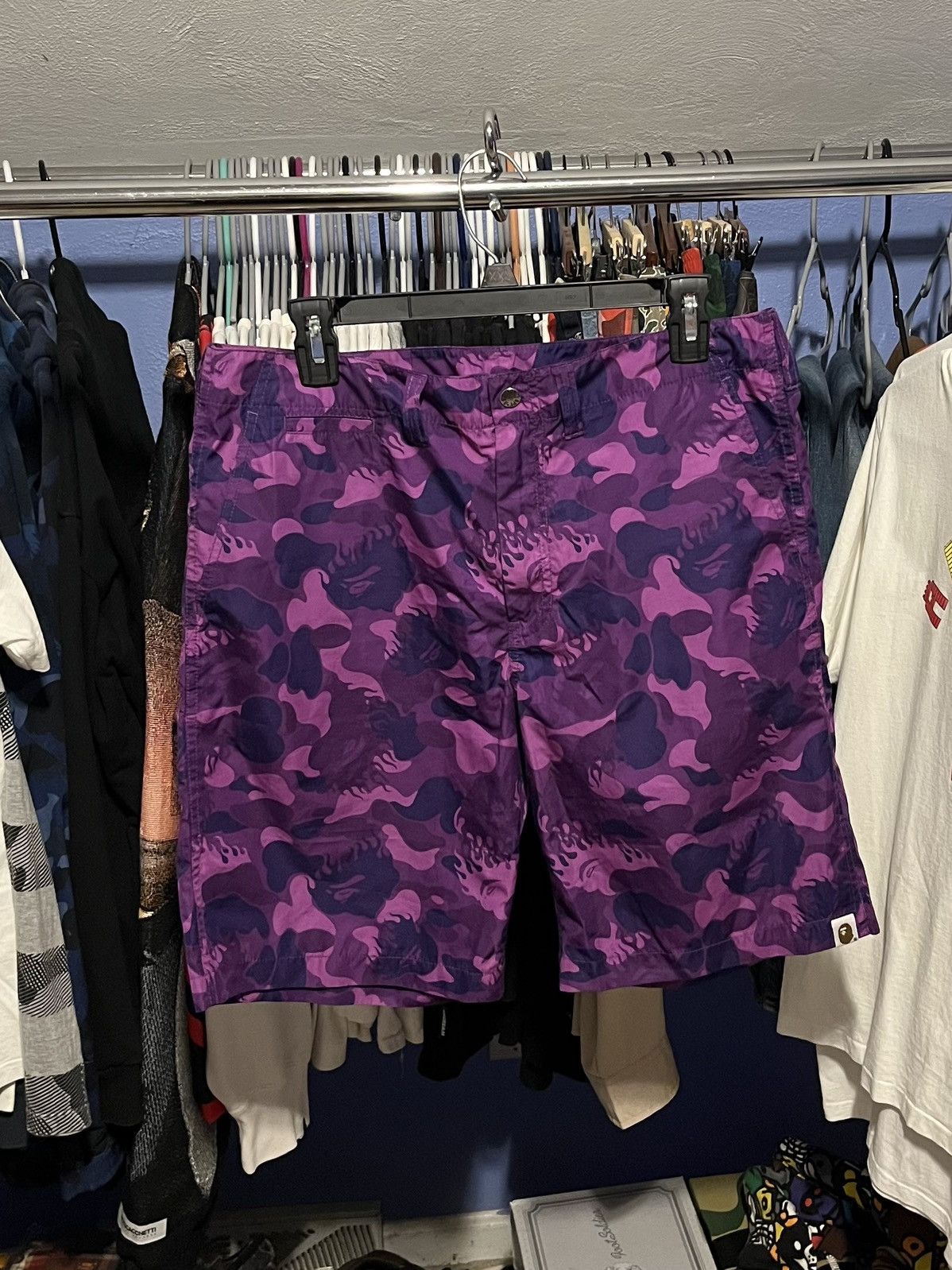 Bape Fire Camo Shorts Size US 34 / EU 50 - 1 Thumbnail