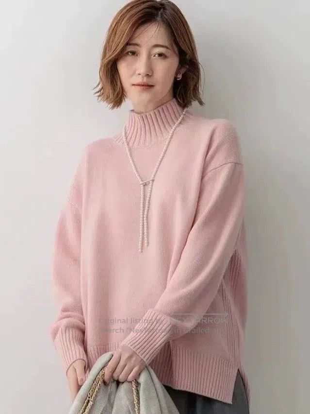 Loro Piana Loro Piana Pink Volcano Neck Cashmere Sweater Size M / US 6-8 / IT 42-44 - 2 Thumbnail