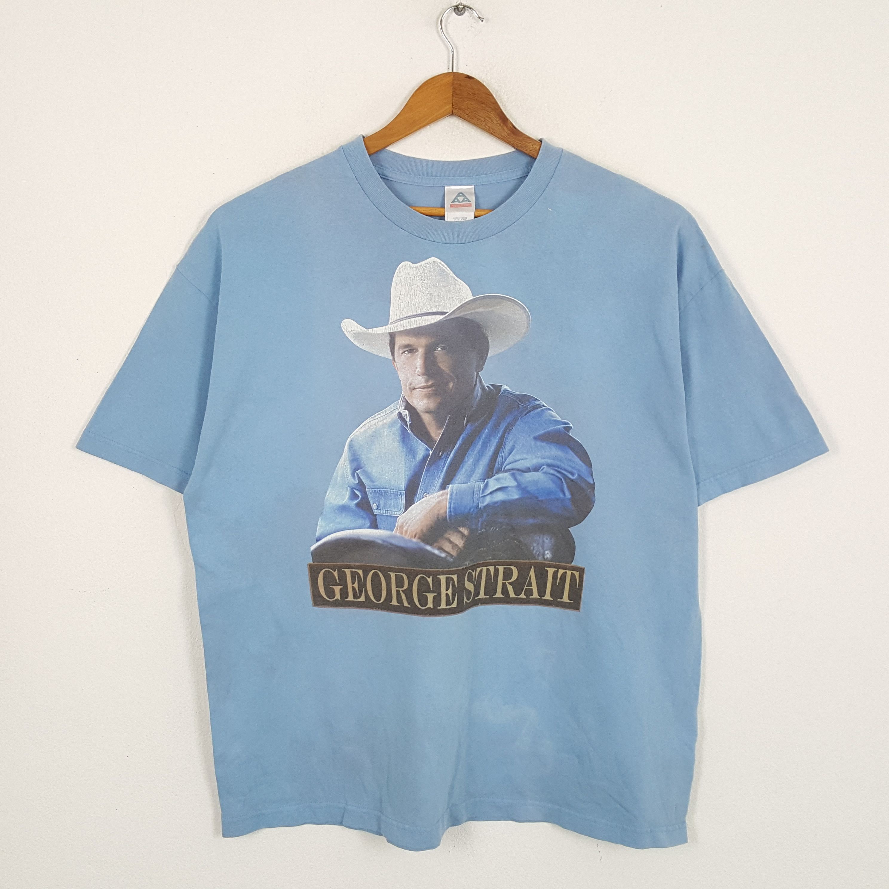 Band Tees × Vintage Vintage GEORGE STRAIT American Country Singer T-Shirt Size US XXL / EU 58 / 5 - 1 Thumbnail