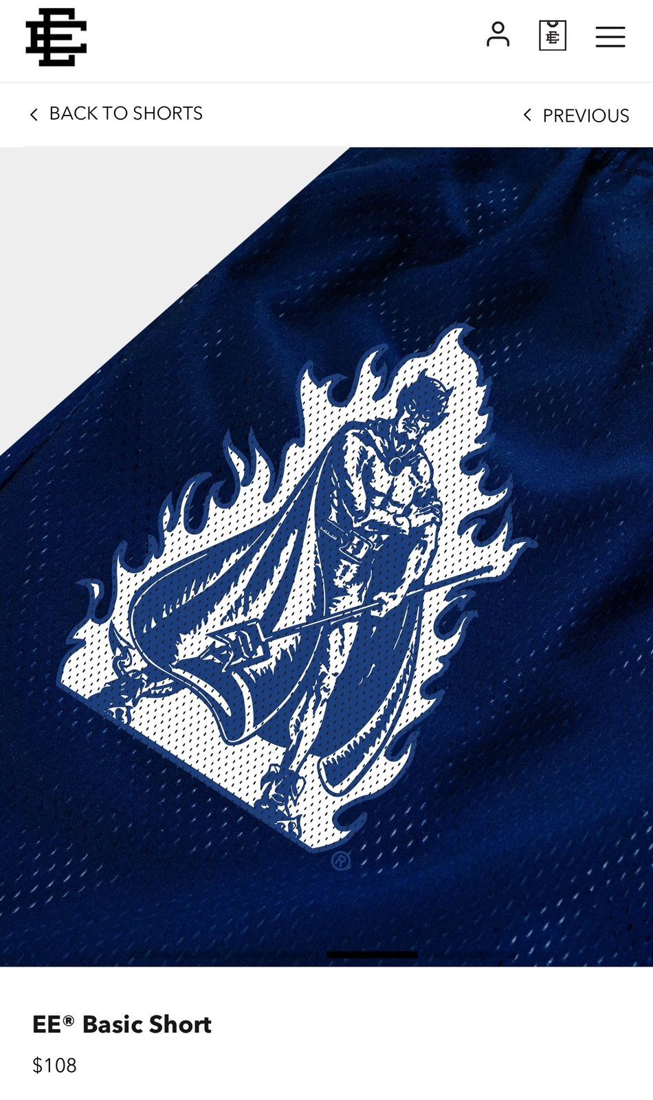 Eric Emanuel × NCAA Eric Emanuel Duke University Basic Shorts Large Size US 34 / EU 50 - 9 Thumbnail