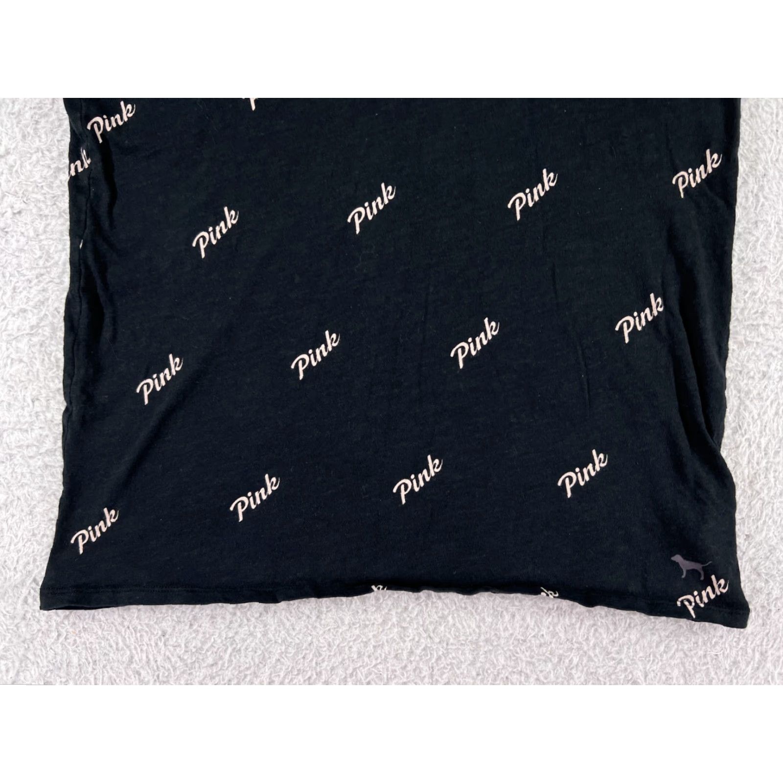 Victoria's Secret Victoria's Secret Women's Black V-Neck T-Shirt Adult Medium Cotton Casual All Seasons Size M / US 6-8 / IT 42-44 - 6 Thumbnail