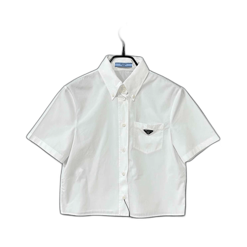 Prada Prada Short Sleeve Shirt with Logo-yf Size US M / EU 48-50 / 2 - 1 Thumbnail