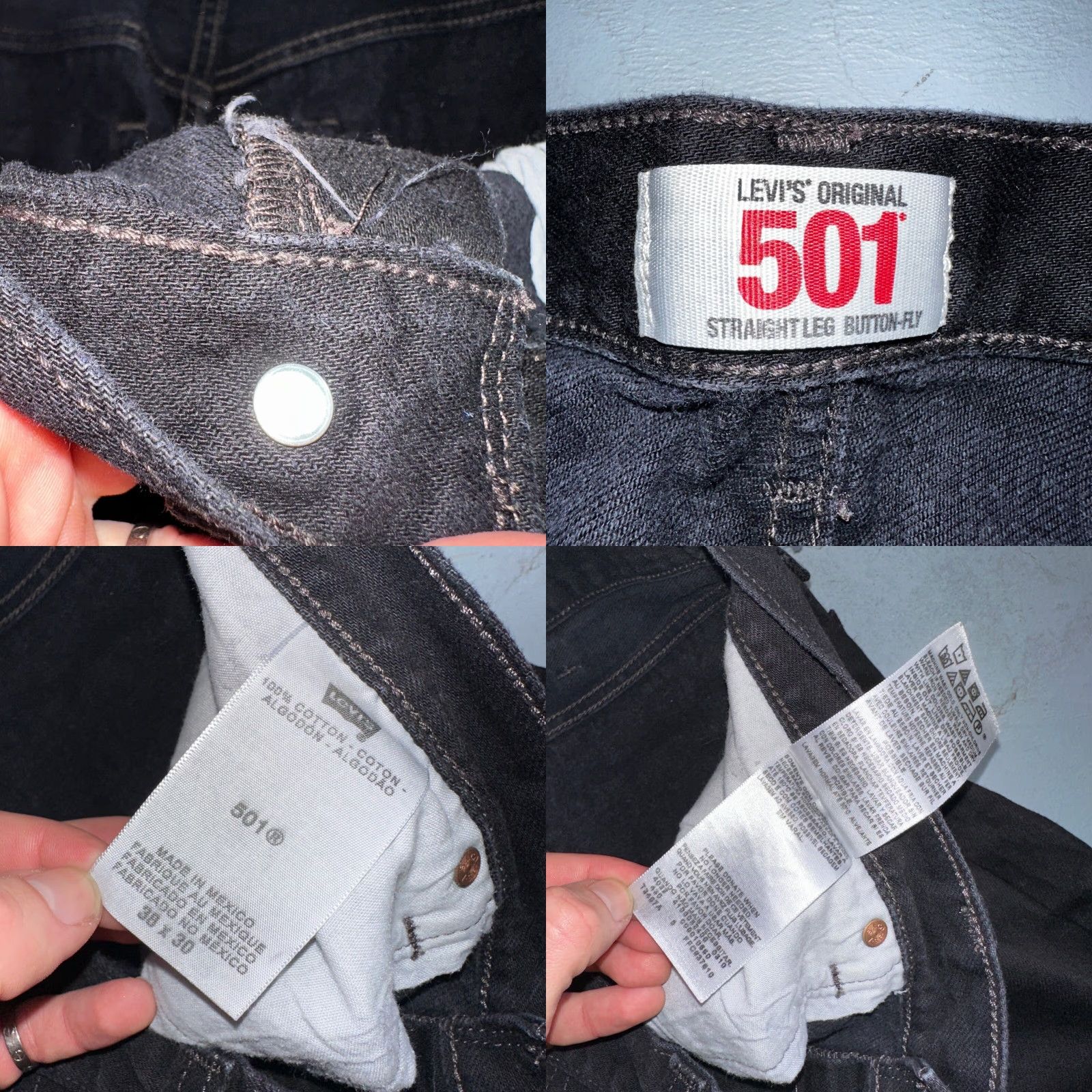 Levi's VINTAGE Levi's 501 Jeans Men 38x30 Black Dark Wash 501 Straight Levi'S 505 90s USA, 38x30? Size US 38 / EU 54 - 8 Thumbnail
