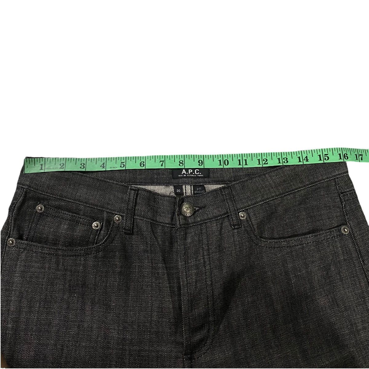 A.P.C. × If Six Was Nine A.p.c. Petit Standard Denim Non Selvedge Dark Grey Colour Size US 30 / EU 46 - 10 Thumbnail