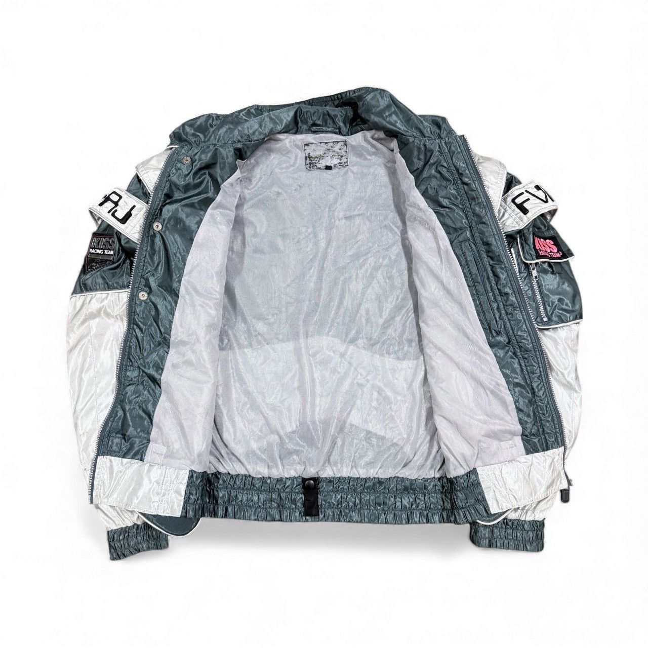 YELLOW CORN Vtg🔥Hard To Find This Color Kiss Racing Team Rider Jacket Size US L / EU 52-54 / 3 - 3 Thumbnail
