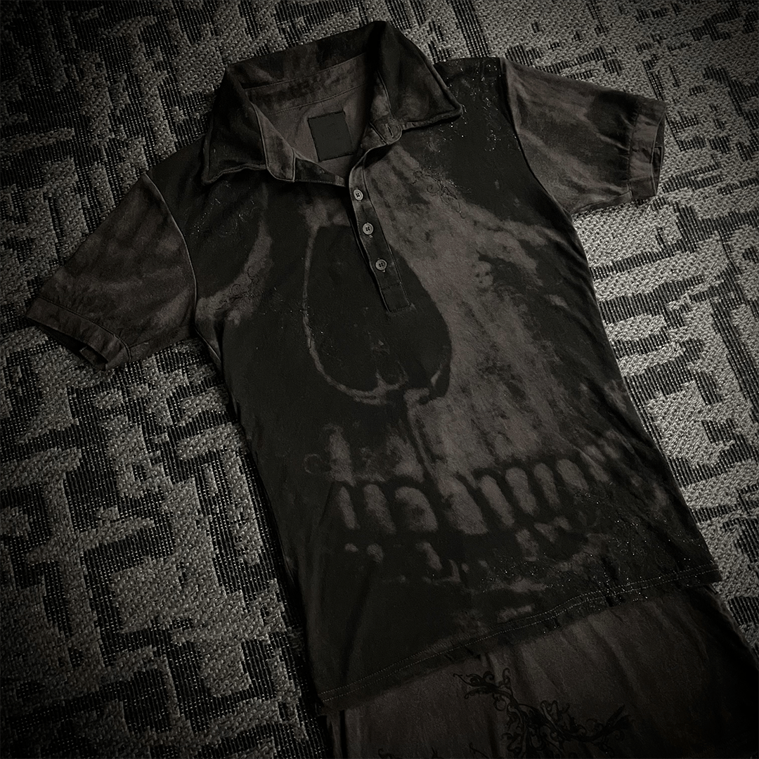 Japanese Brand Rare Midas Skull Glitter Polo Shirt Size US S / EU 44-46 / 1 - 2 Thumbnail